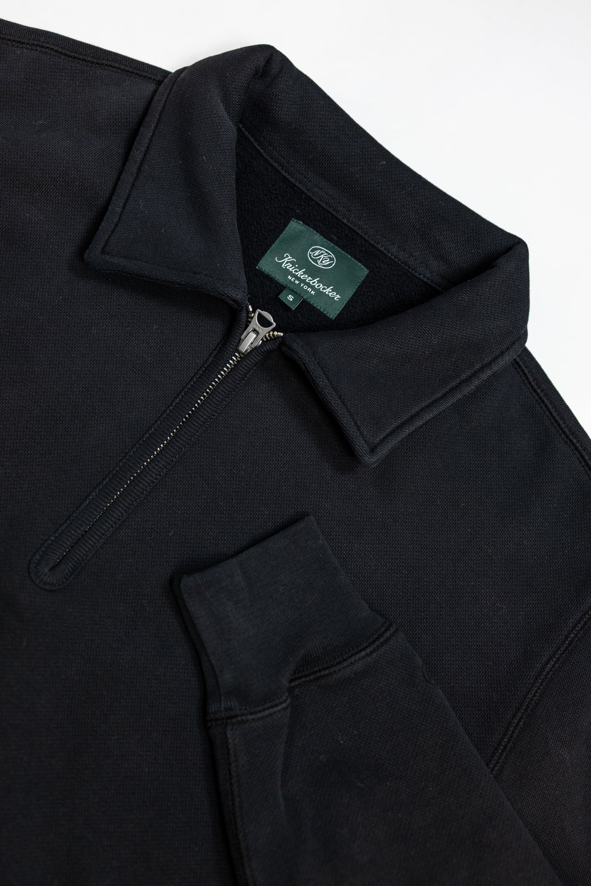 Knickerbocker Stadium Loft Knit Quarter Zip - Black