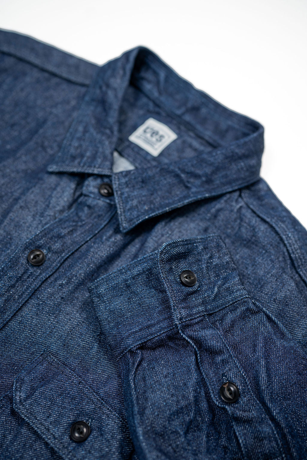 UES 502511 100% Linen Denim Shirt - Denim