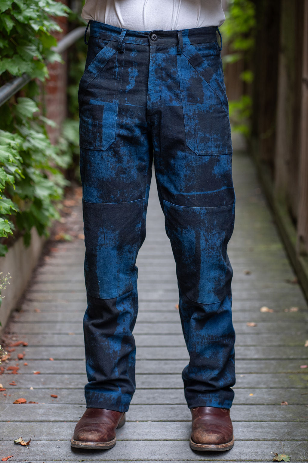 Indi + Ash Isaac Pant - Indigo/Iron Mudpant Organic Cotton Canvas