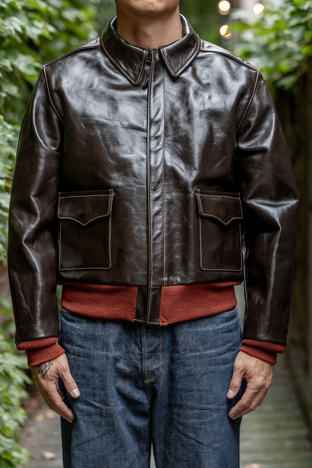 Buzz Rickson's BR80644 Type A-2 “Contract no. w535 AC-21996 Buzz Rickson Clo. Co. - S/Brown