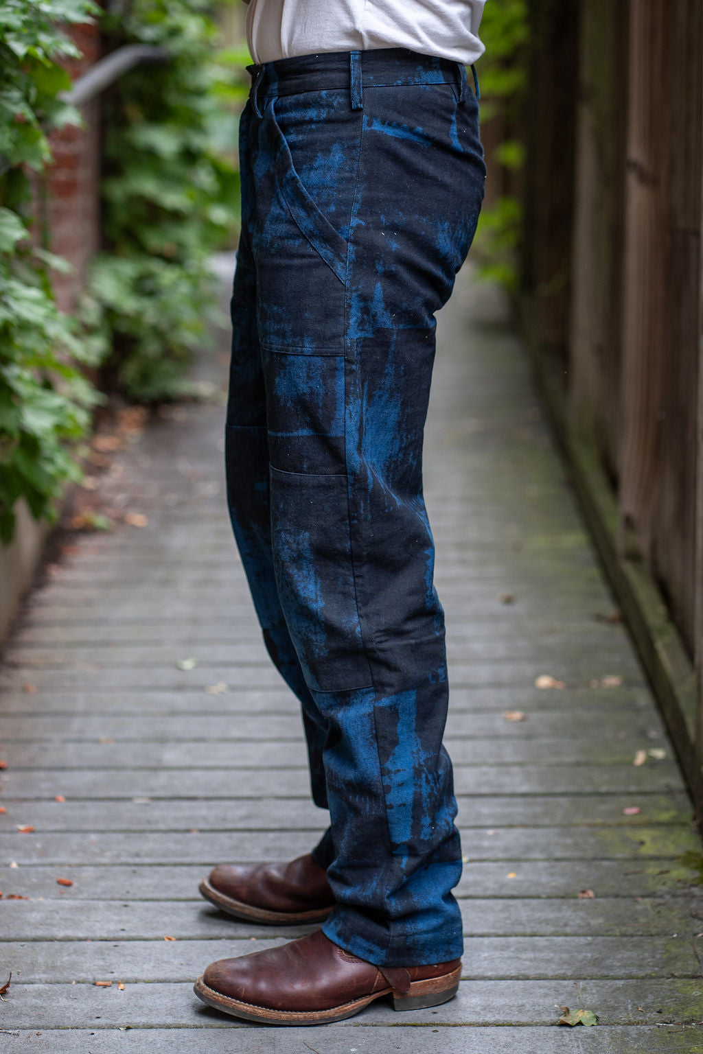 Indi + Ash Isaac Pant - Indigo/Iron Mudpant Organic Cotton Canvas
