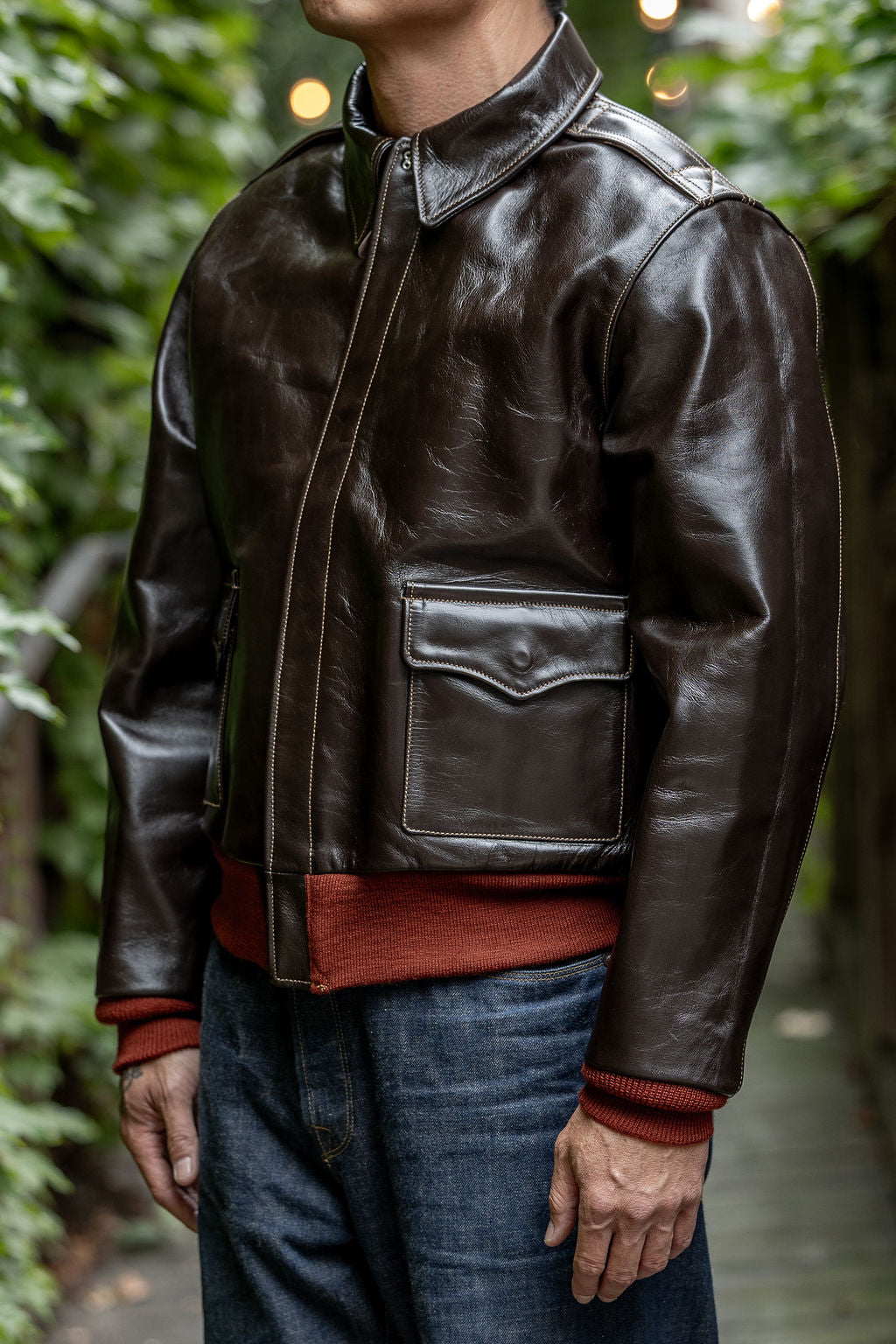 Buzz Rickson's BR80644 Type A-2 “Contract no. w535 AC-21996 Buzz Rickson Clo. Co. - S/Brown