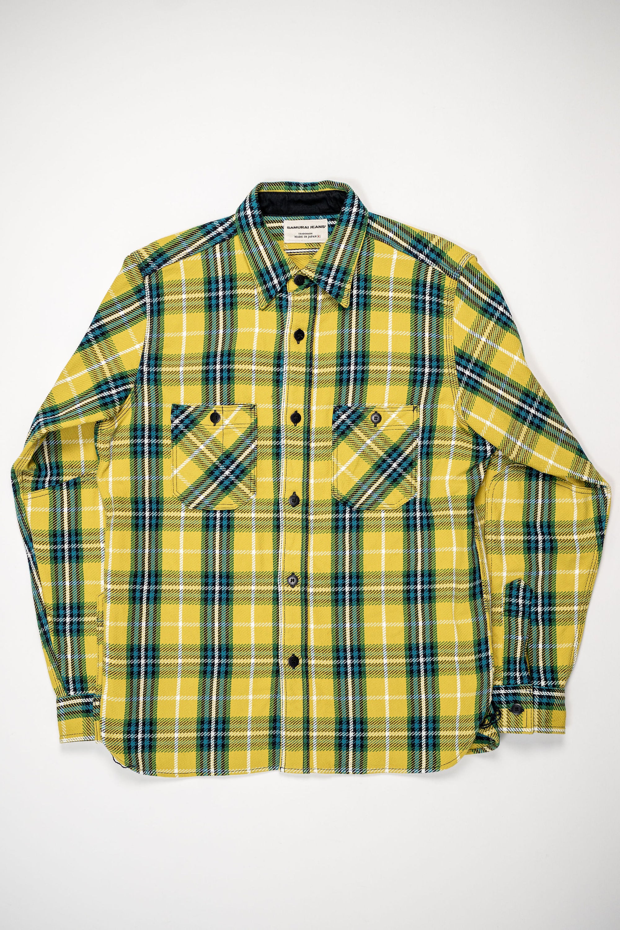 Samurai SIN24-02W Rope Dyed Flannel Shirt - Yellow
