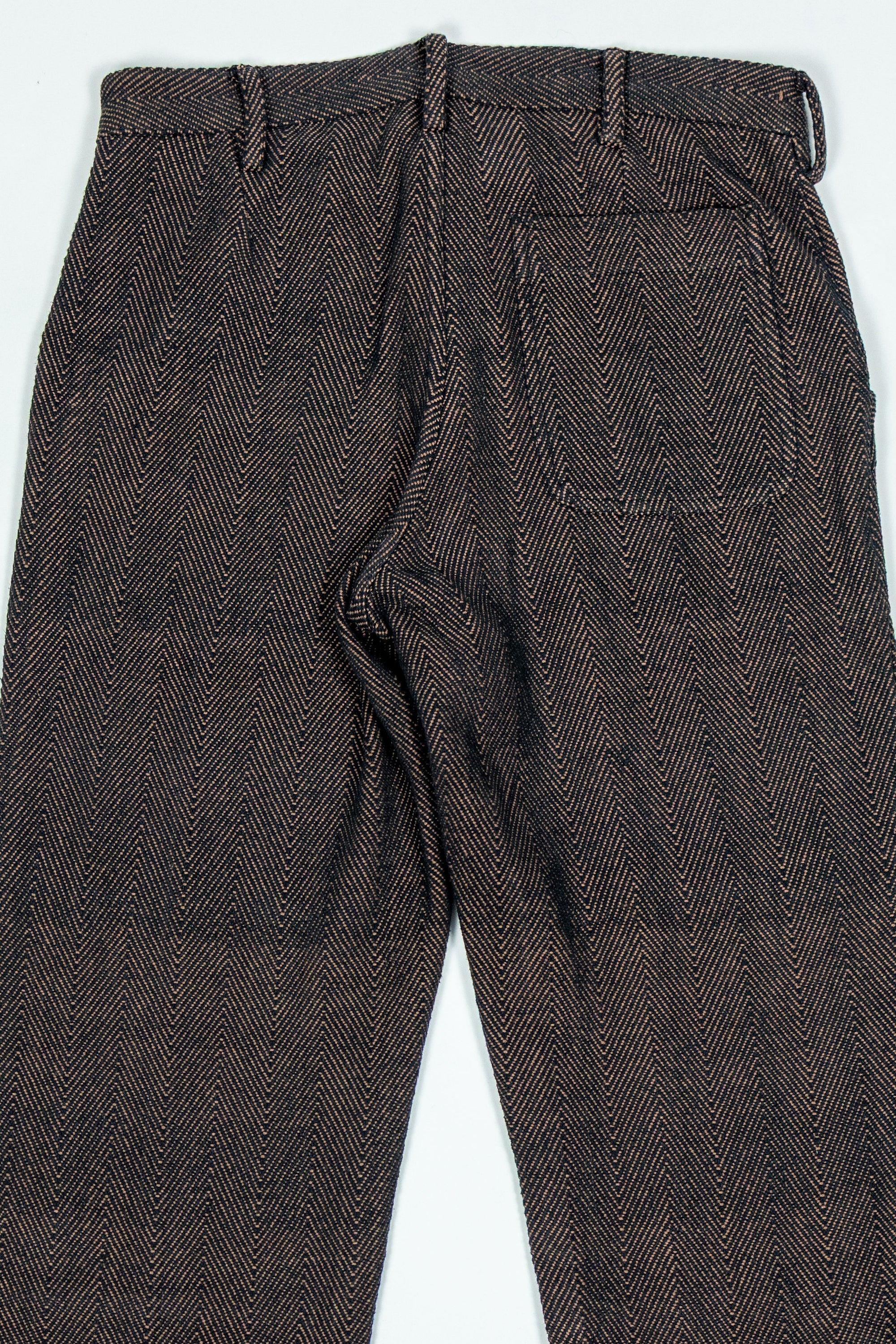 Indi + Ash Isaac Pant - Iron/Cutch Brick Handspun Herringbone