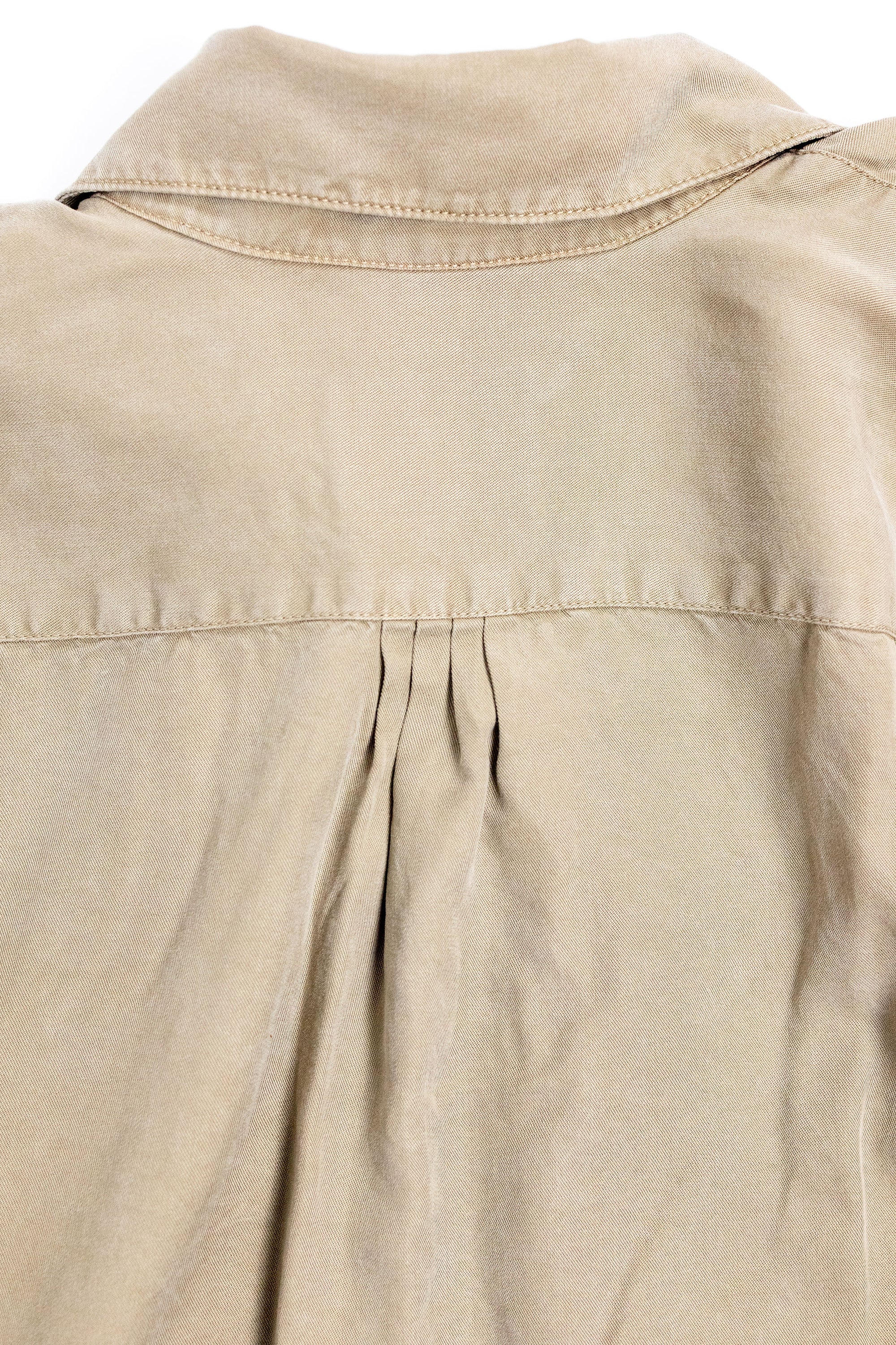 Wythe Tencel Gabardine Pearlsnap Shirt - Camp Khaki