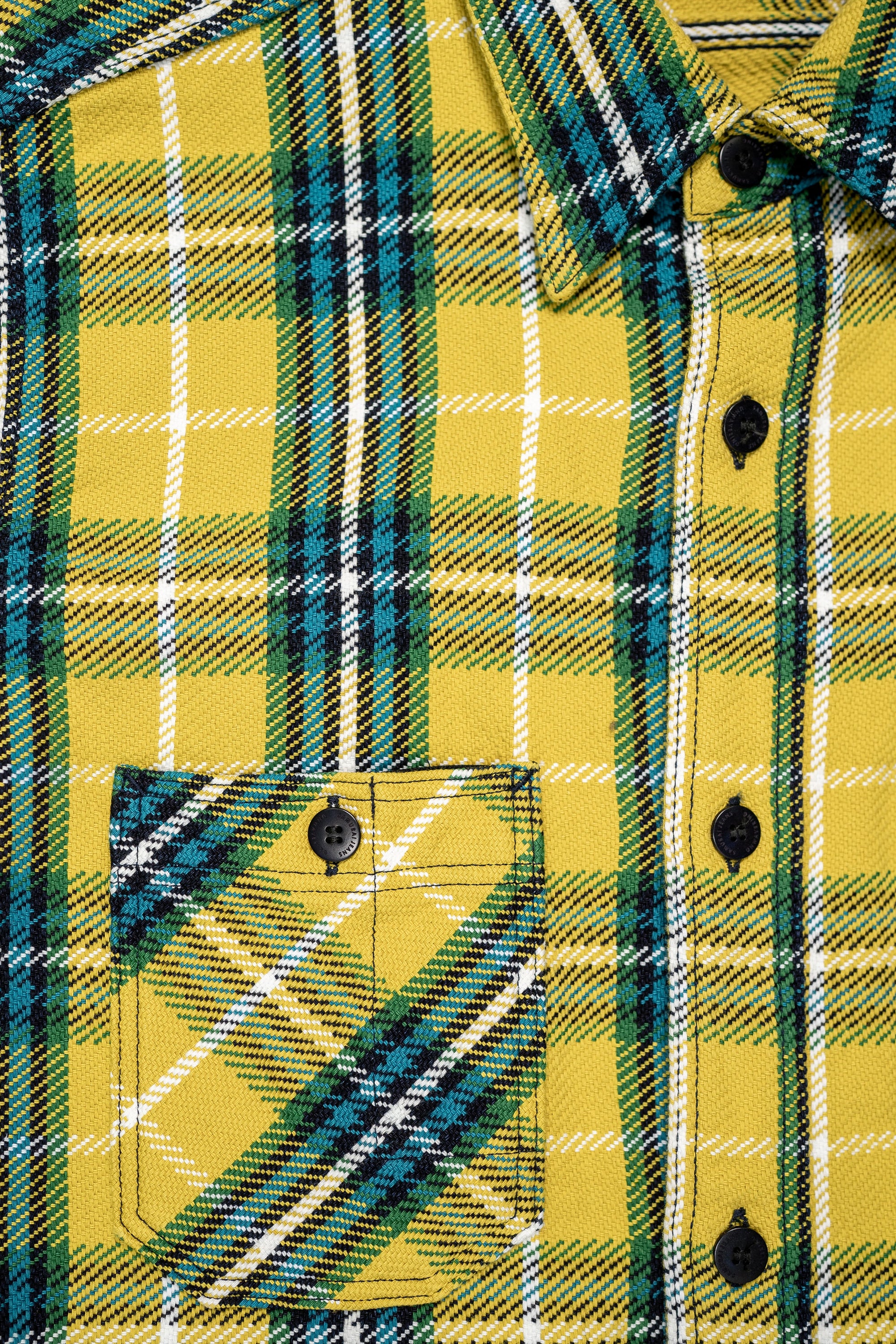 Samurai SIN24-02W Rope Dyed Flannel Shirt - Yellow