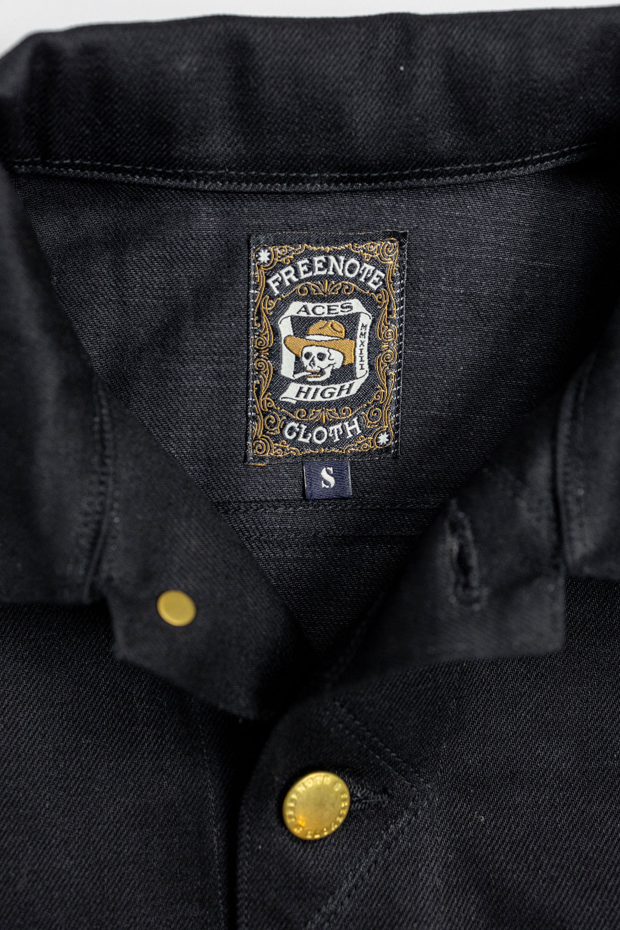 Freenote Cloth High Low Jacket -  14oz Aces High Black Denim