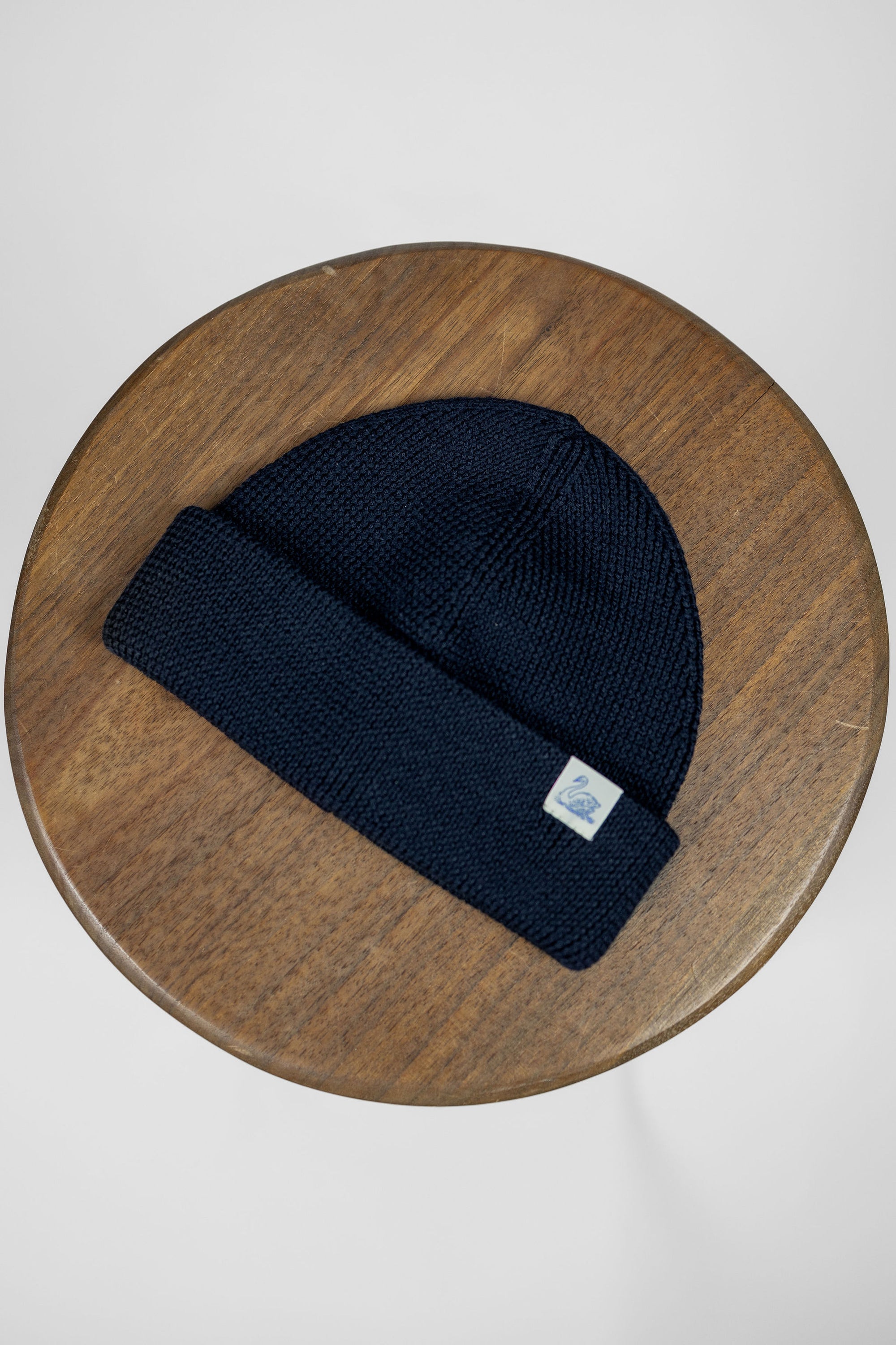 Merz b Schwanen MWBN05 Merino Wool Ribbed Watch Cap - Dark Navy