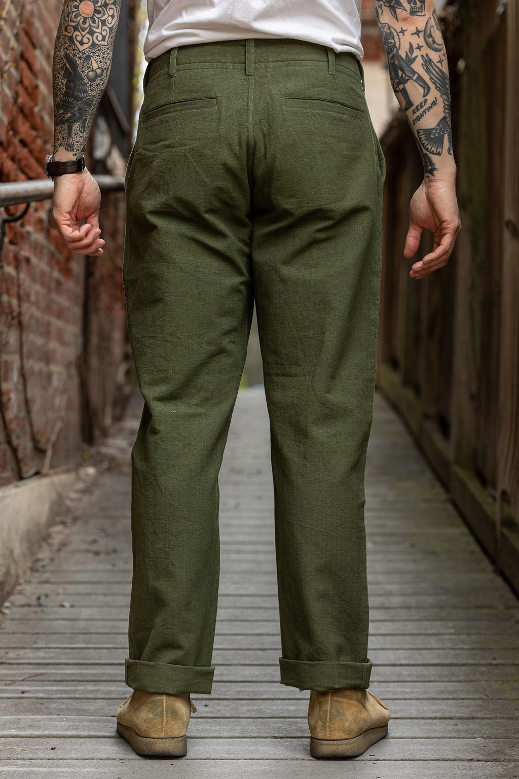 Indi + Ash Obelisk Pant - Handwoven Forest Denim