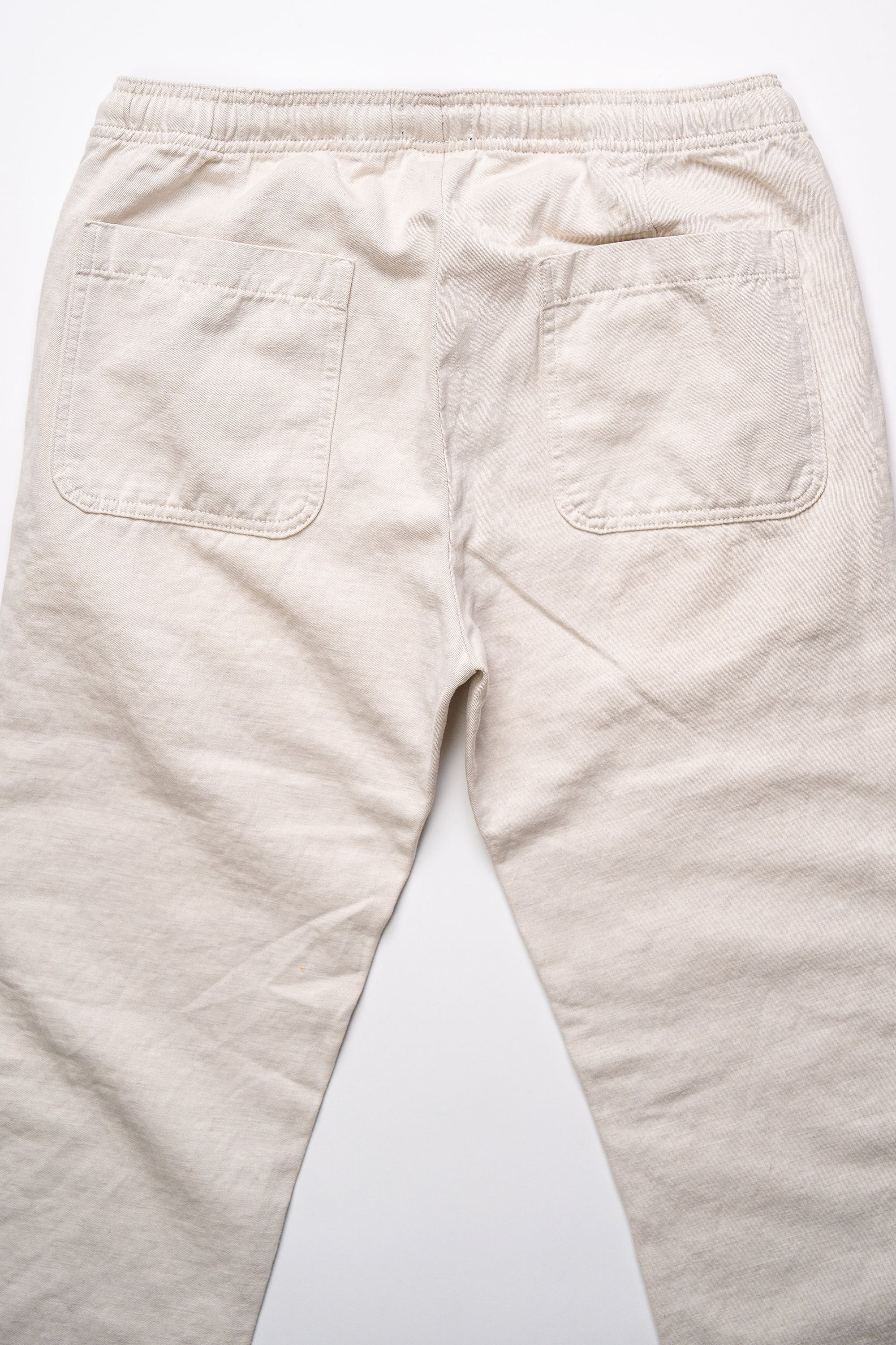 C.O.F. Drawstring Pants - Light Cotton Linen Ecru
