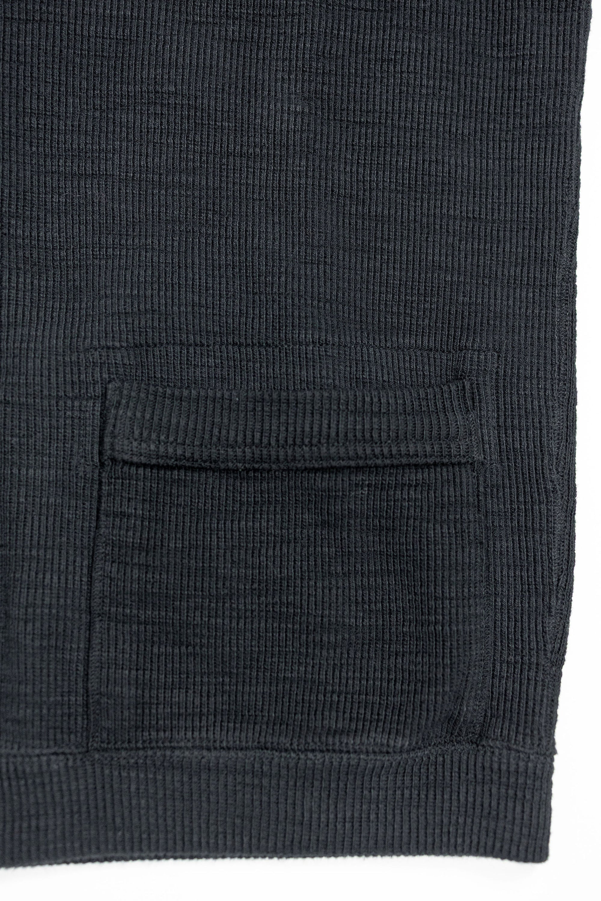 UES 772301 Single Rib Cardigan - Black