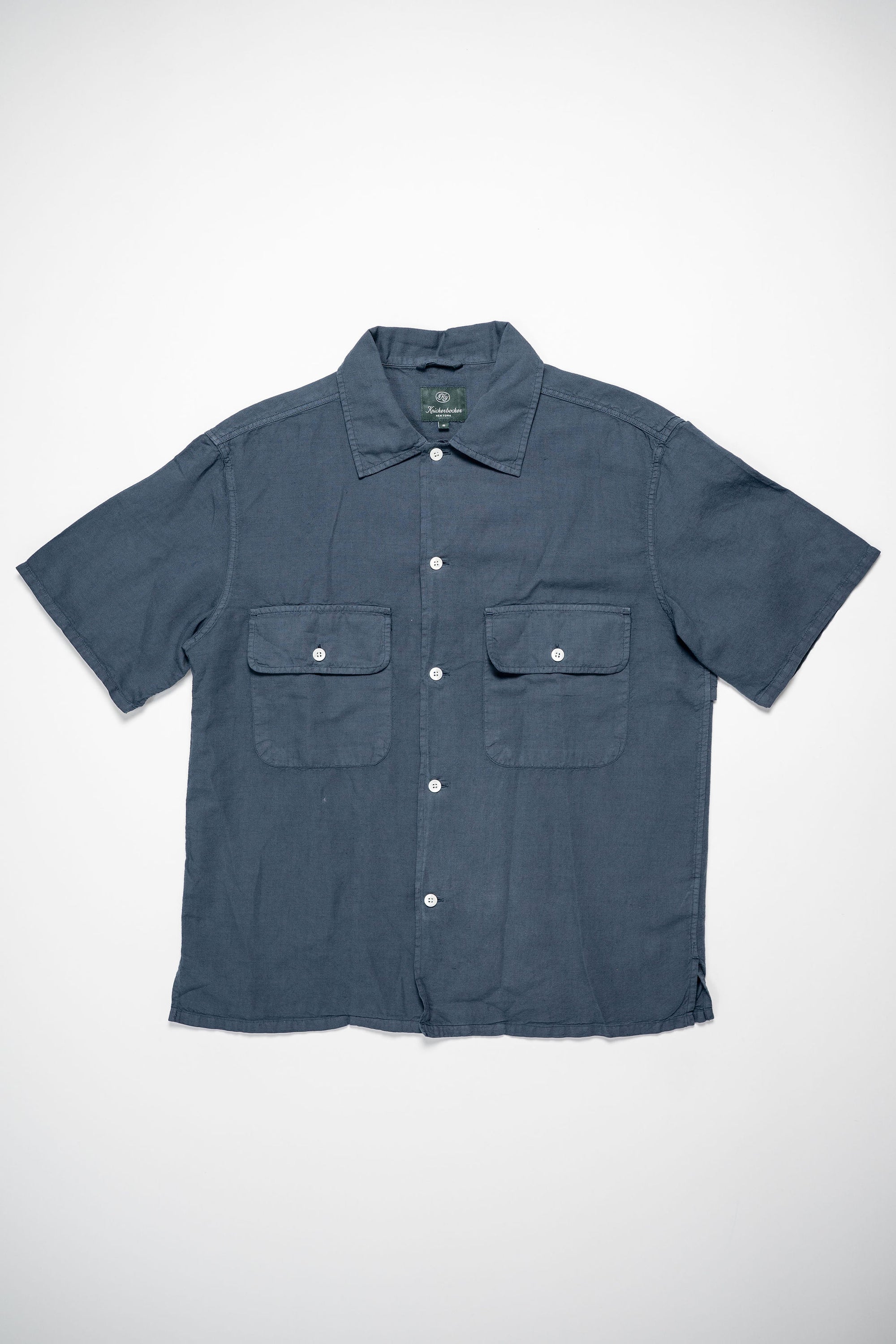 Knickerbocker Mar Cotton & Linen Shirt - Navy