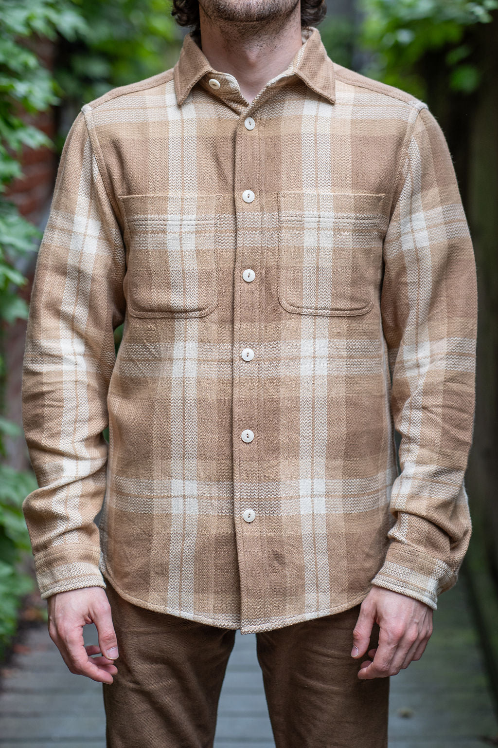 Indi + Ash Ames Workshirt - Desert Acacia Handwoven Plaid