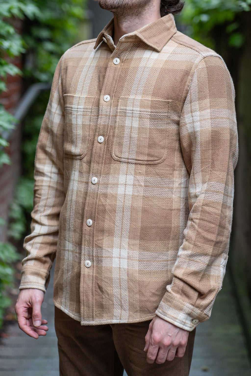 Indi + Ash Ames Workshirt - Desert Acacia Handwoven Plaid