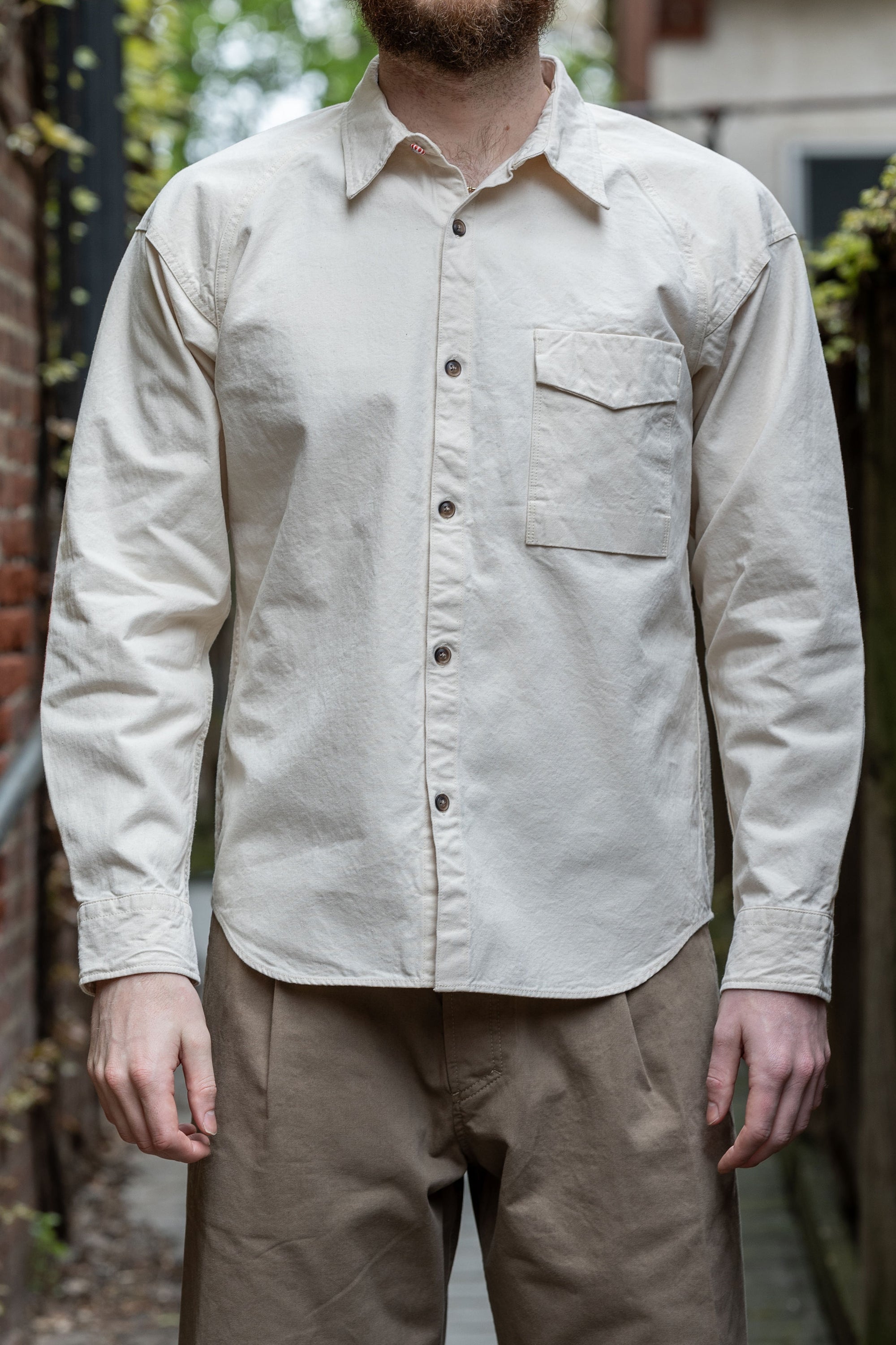 Seuvas 8oz Canvas Raglan Shirt - Natural