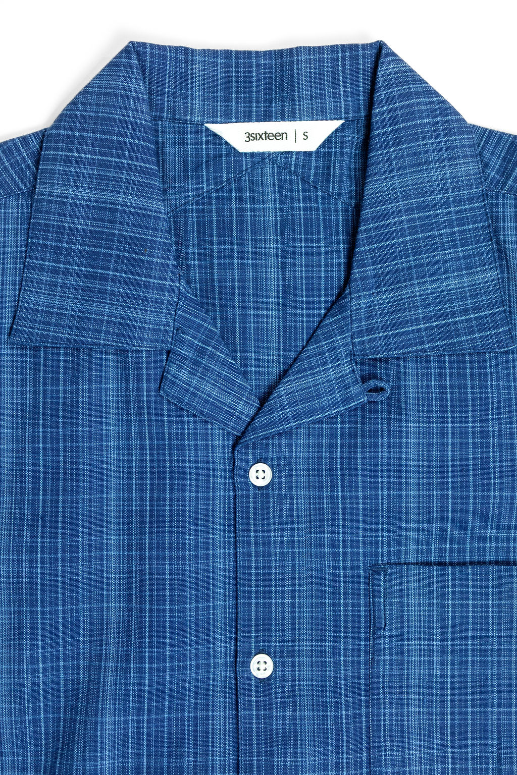 3sixteen Vacation Shirt - Indigo Microcheck