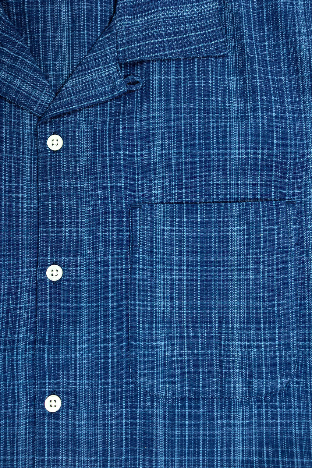 3sixteen Vacation Shirt - Indigo Microcheck