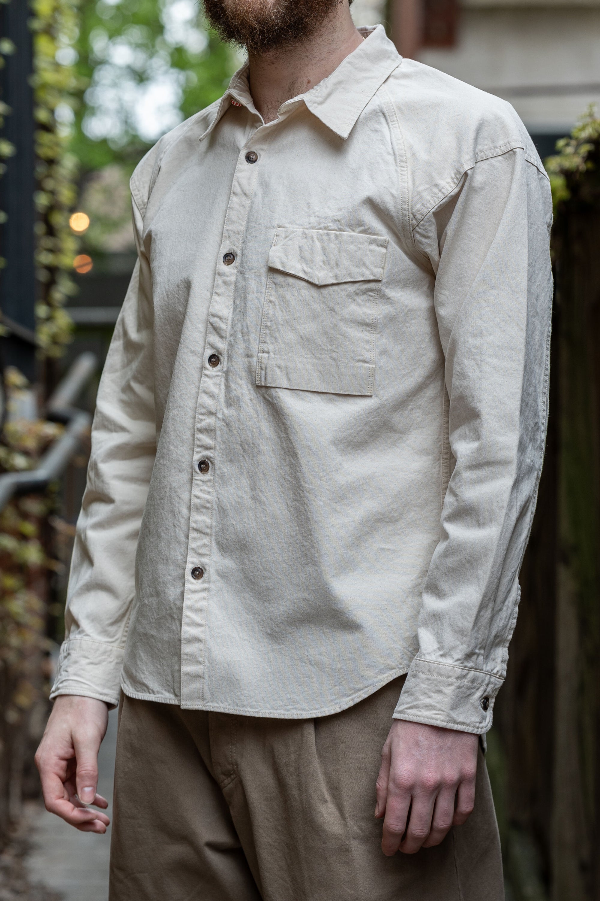 Seuvas 8oz Canvas Raglan Shirt - Natural