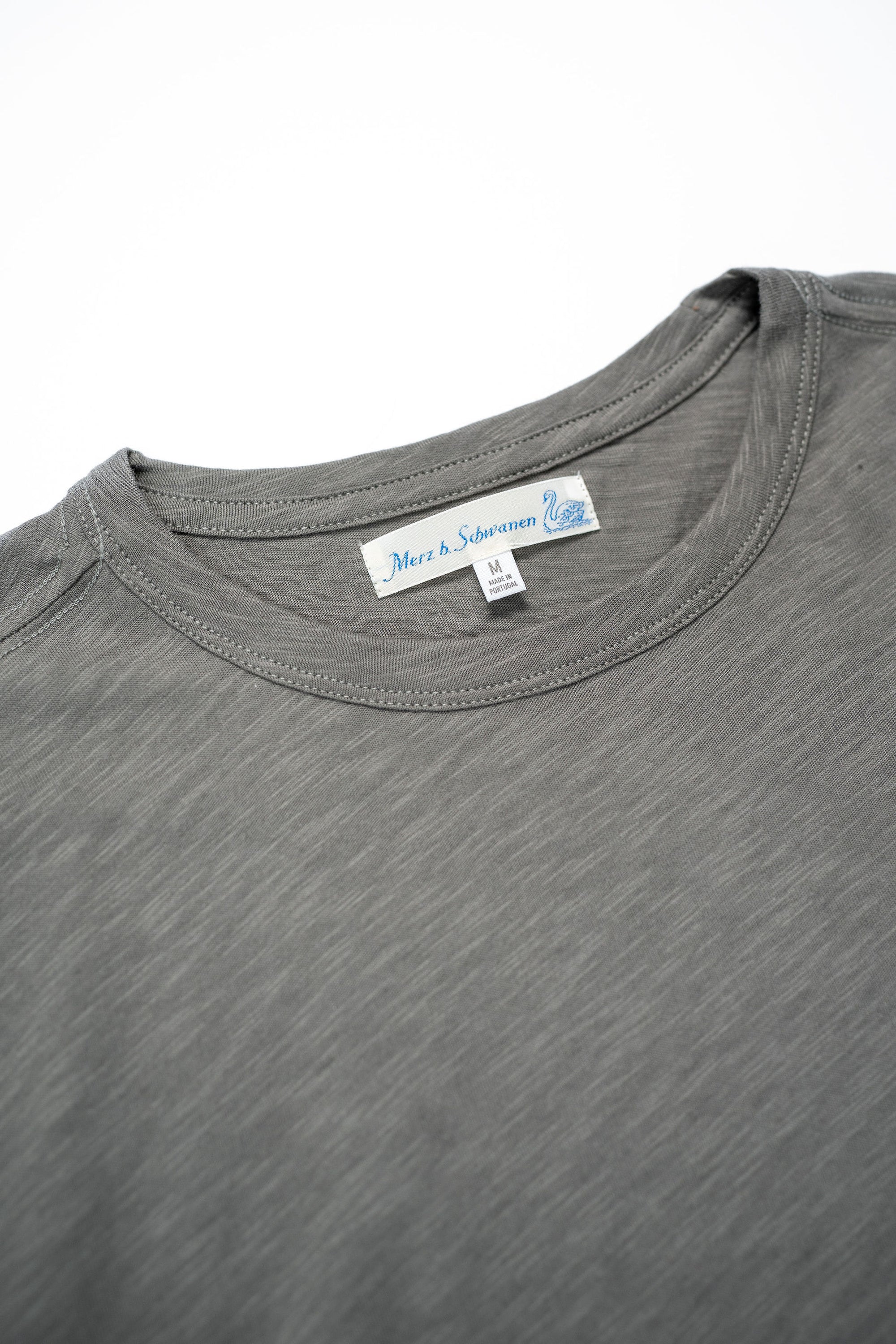 Merz b. Schwanen SCT04 Good Basics 4.9oz Relaxed Fit Pima Slub T-Shirt - Vintage Army