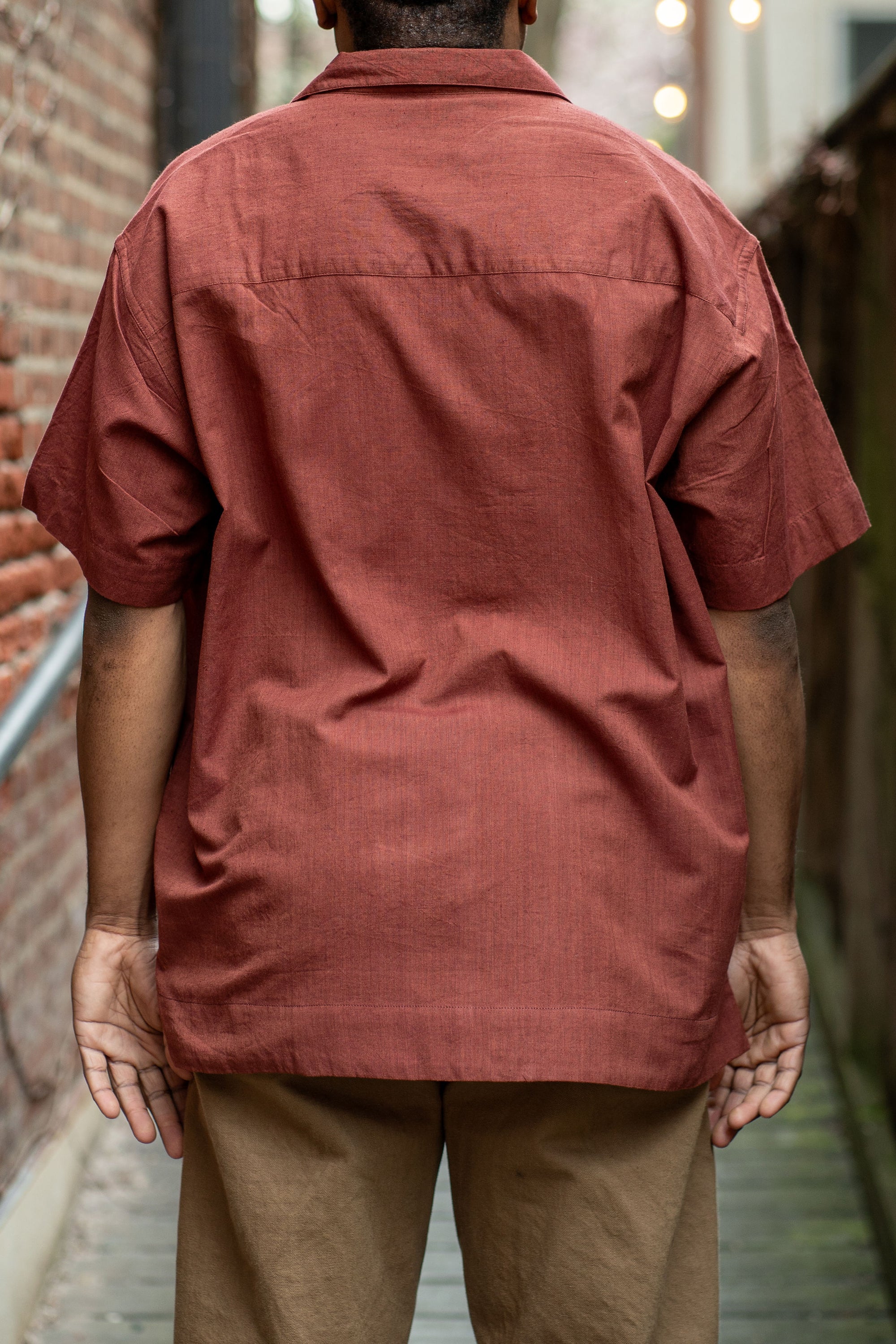 Indi + Ash S/S Lake Camp Shirt - Cutch Brick