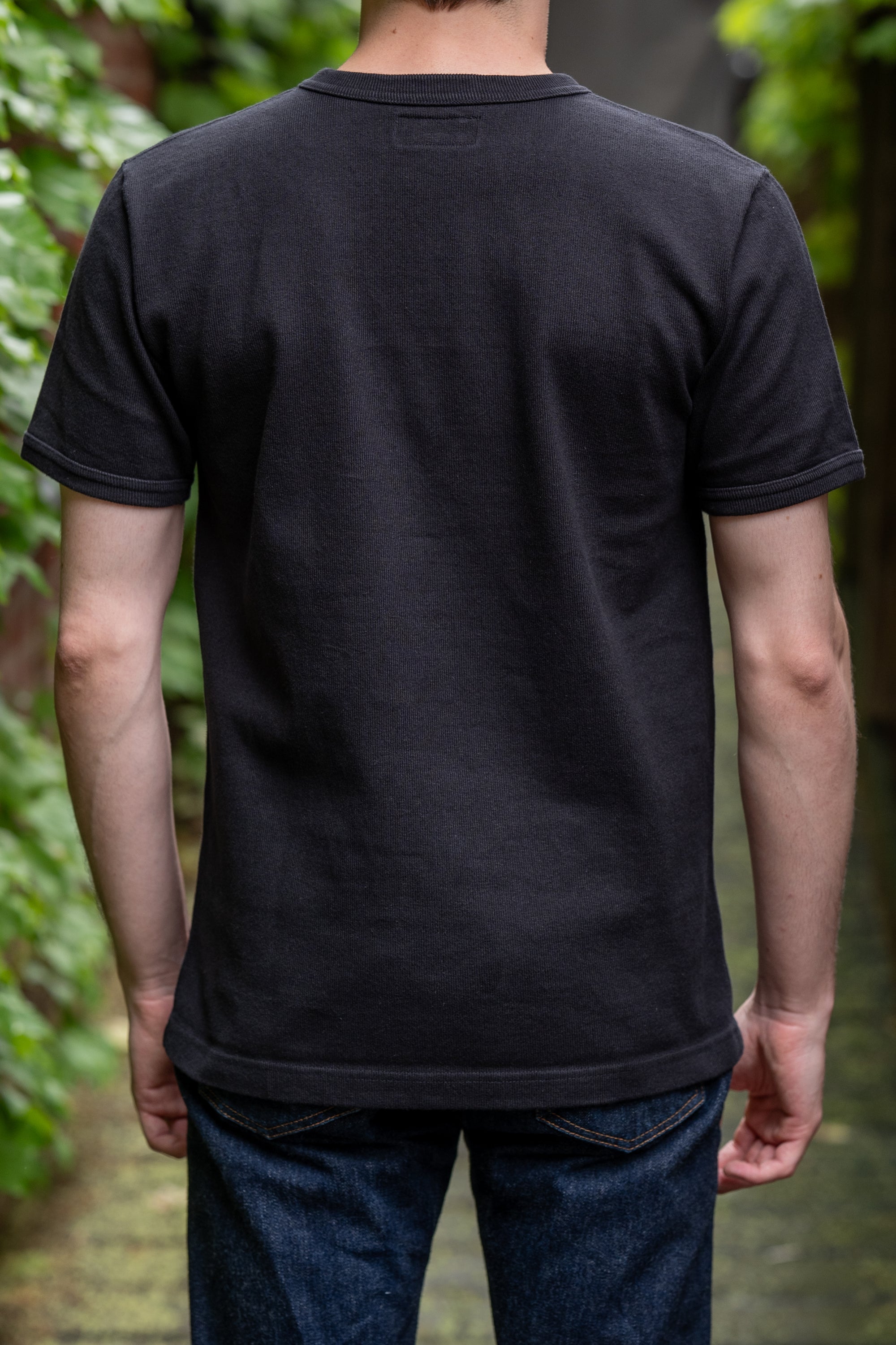 Iron Heart IHT-1600 11oz Cotton Knit Crew Neck T-Shirt - Black