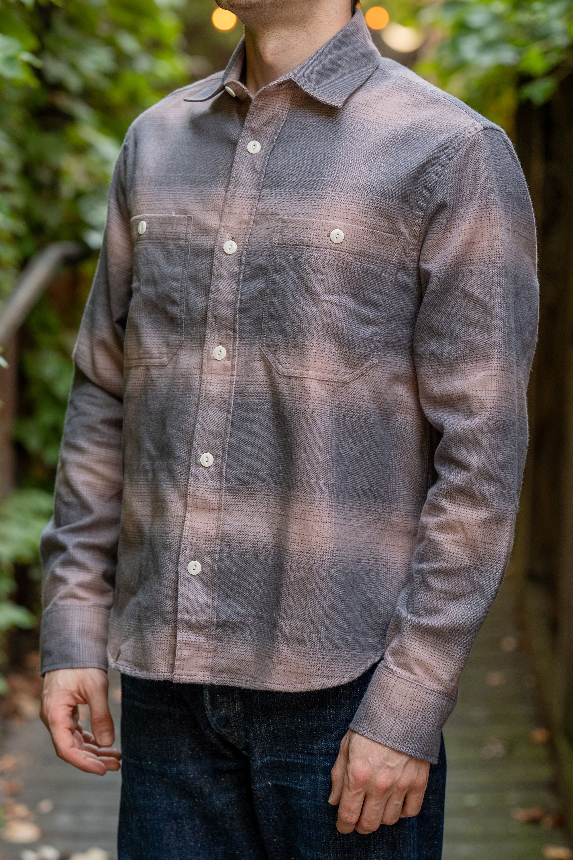 3sixteen Utility Flannel - Mauve Ombre