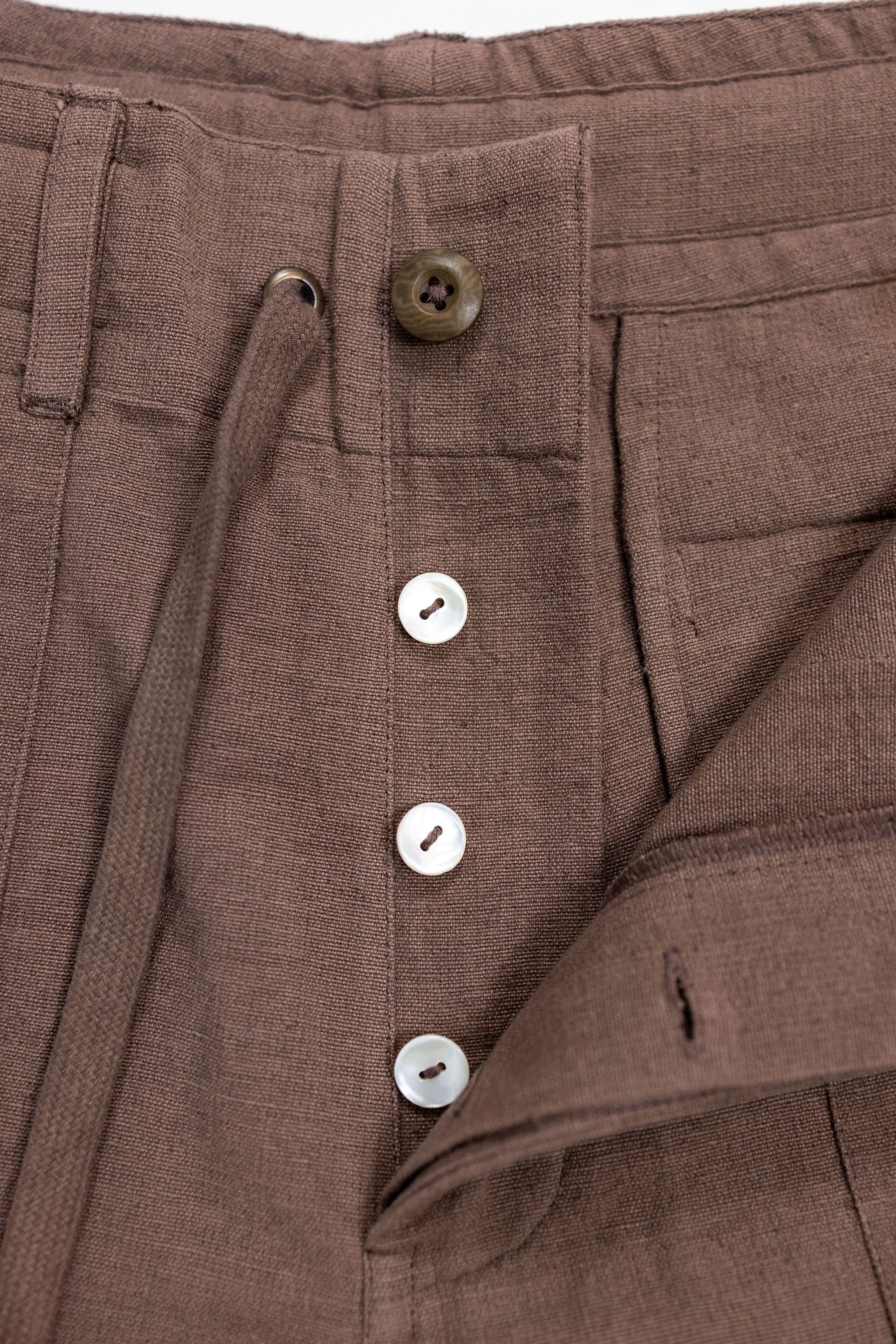 Indi + Ash Obelisk Pant - Handwoven Mauve Denim