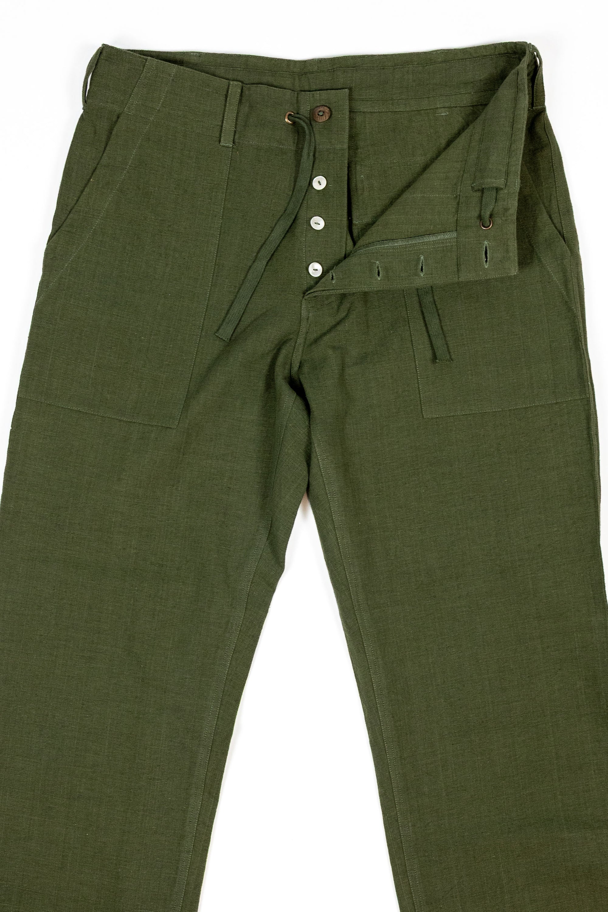 Indi + Ash Obelisk Pant - Handwoven Forest Denim