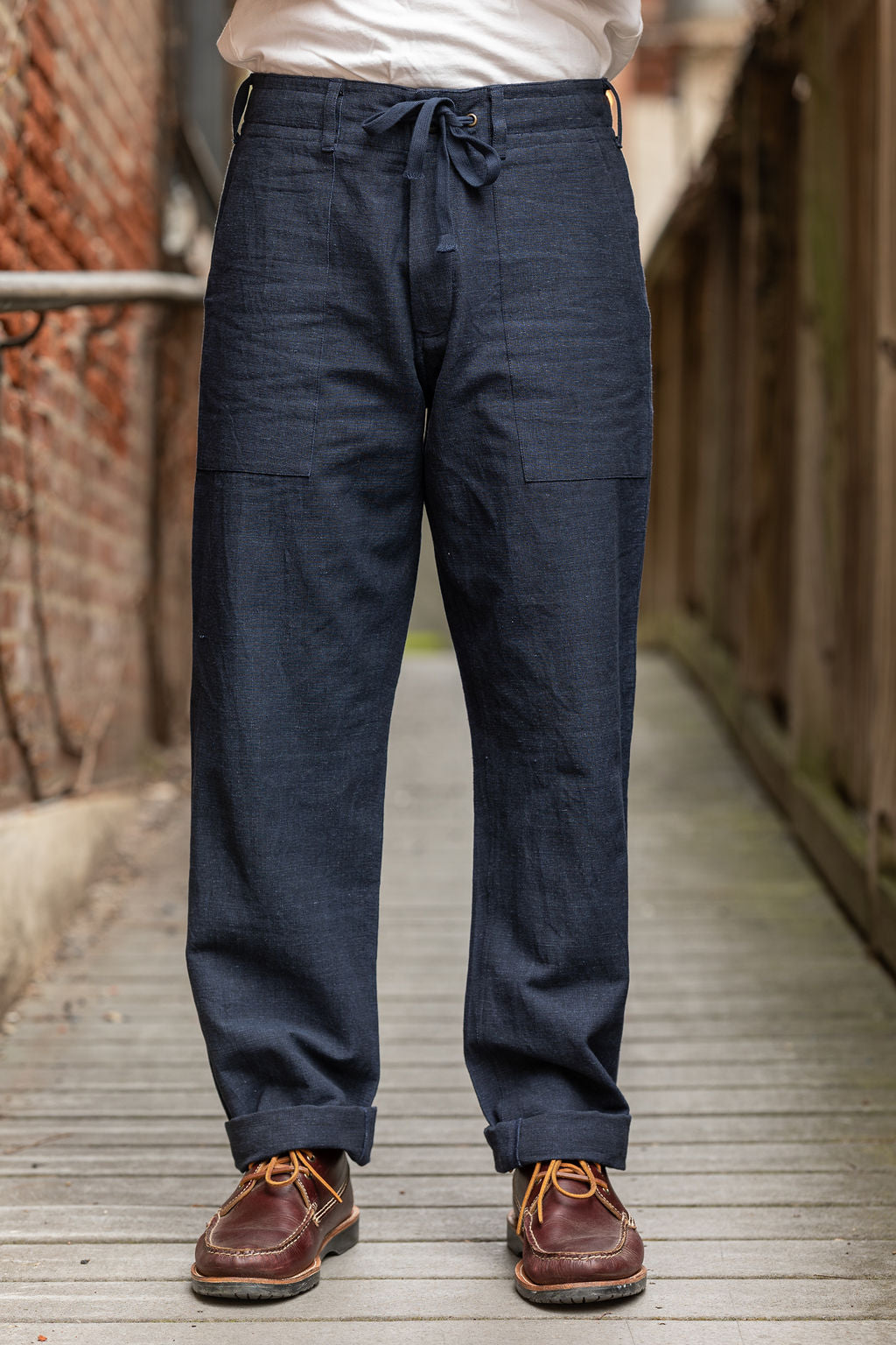 Indi + Ash Obelisk Pant - Powerloom Canvas Iron/Indigo