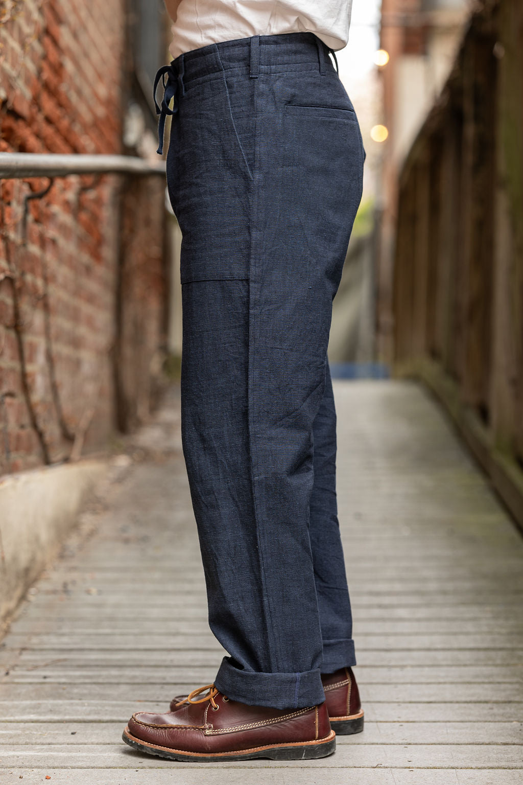 Indi + Ash Obelisk Pant - Powerloom Canvas Iron/Indigo