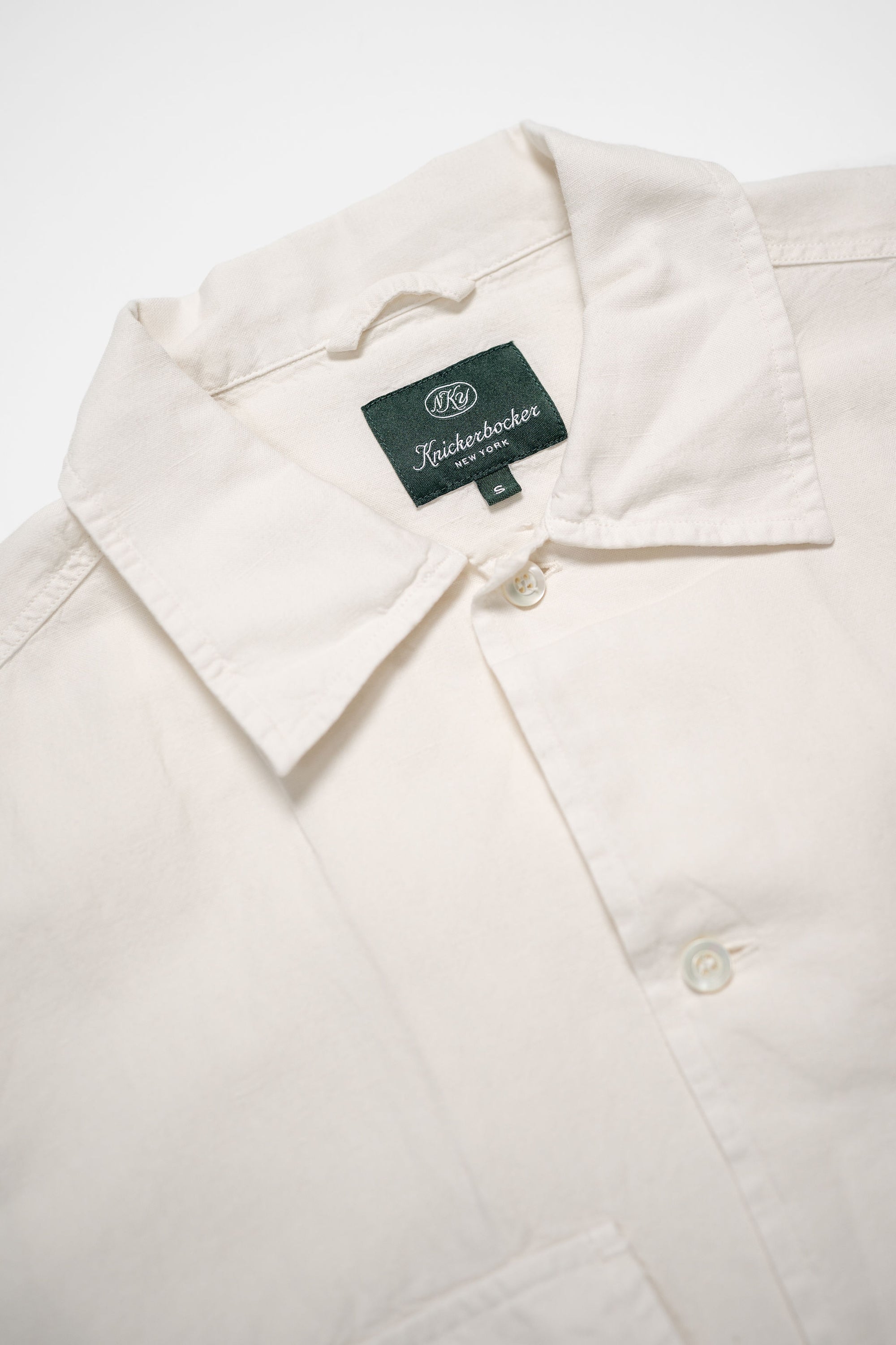Knickerbocker Mar Cotton & Linen Shirt - Bone