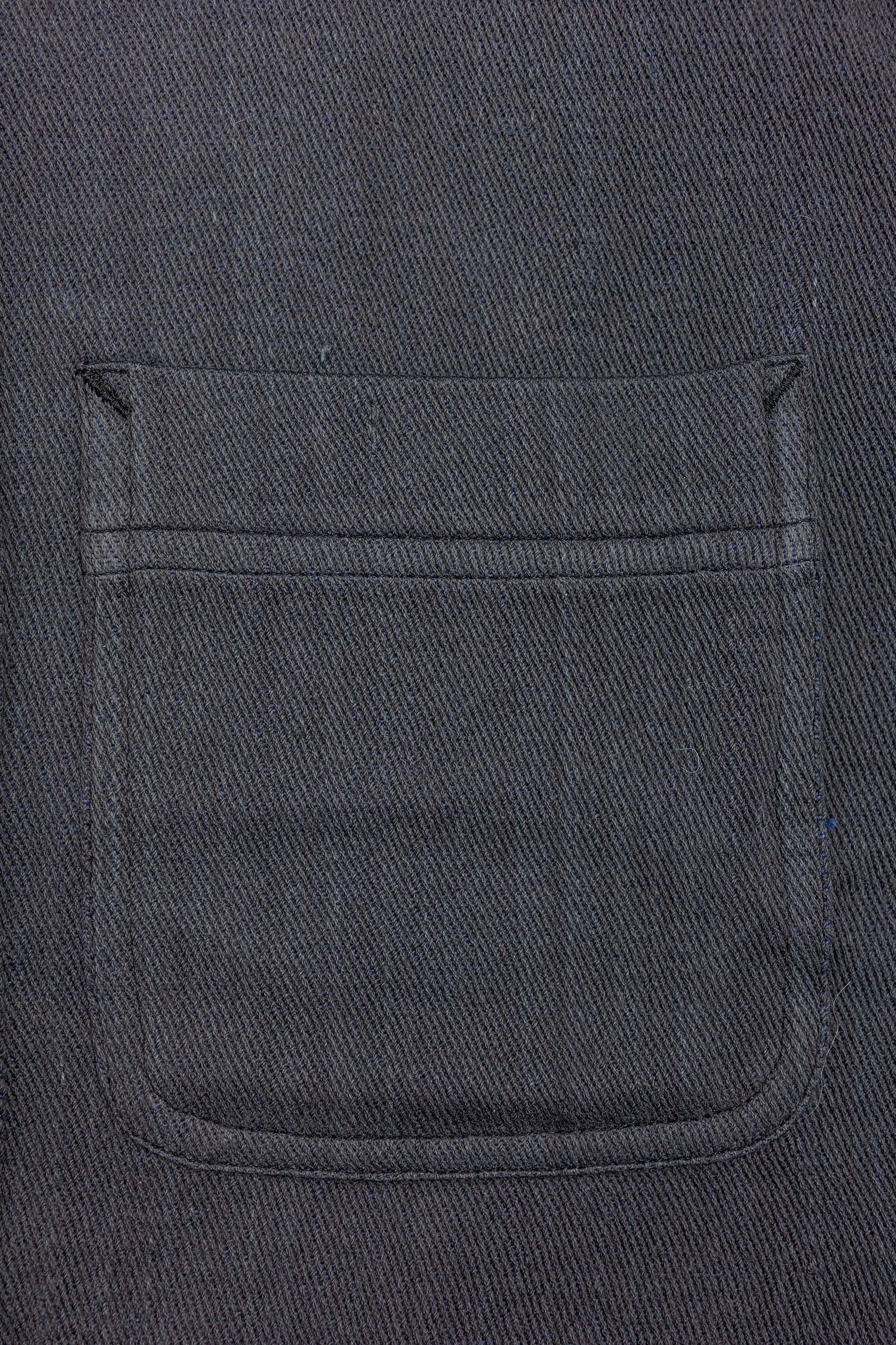 Indi + Ash Ames Workshirt - Iron/Indigo Handwoven Denim