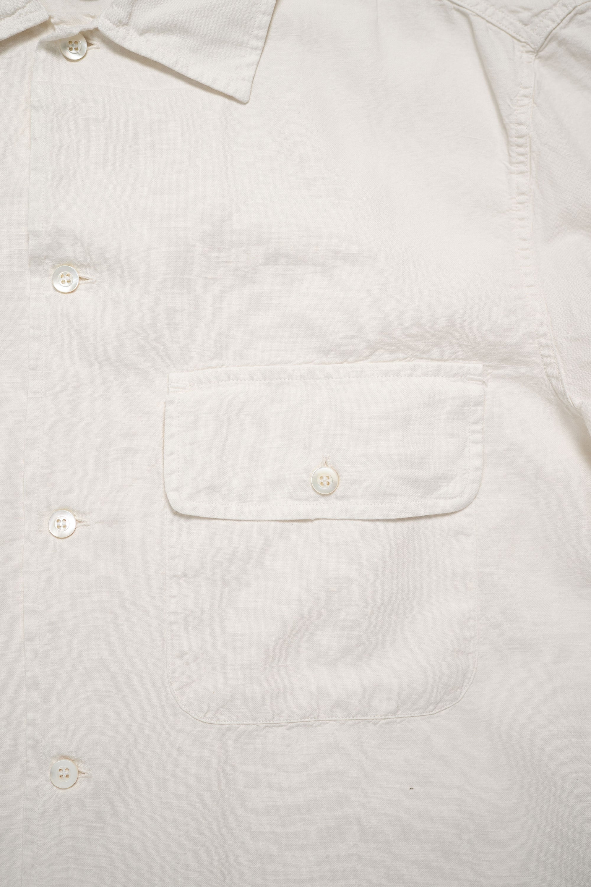 Knickerbocker Mar Cotton & Linen Shirt - Bone