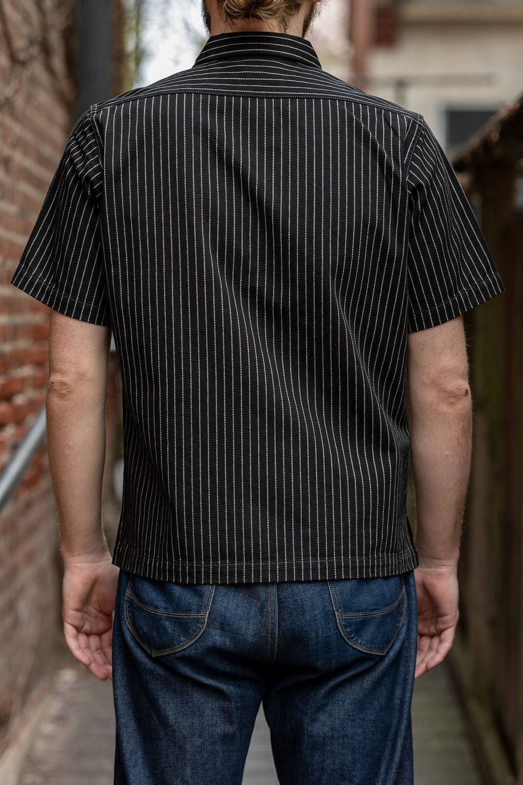 Iron Heart IHSH-416-BLK 10oz Wabash Short Sleeved Mechanic Shirt - Black