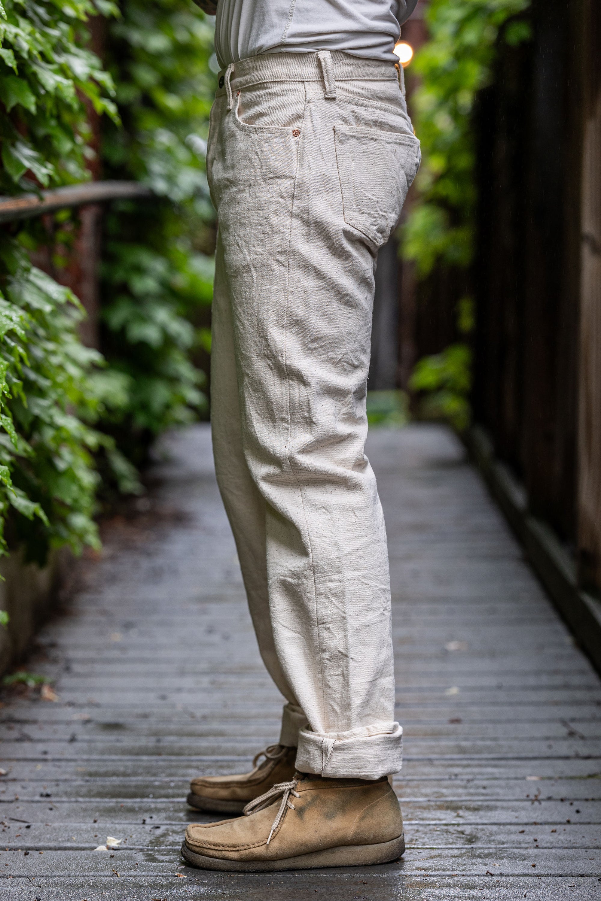 Samurai S710SC-KI Slim Straight - 18oz Japanese Cotton Made Ecru Jeans