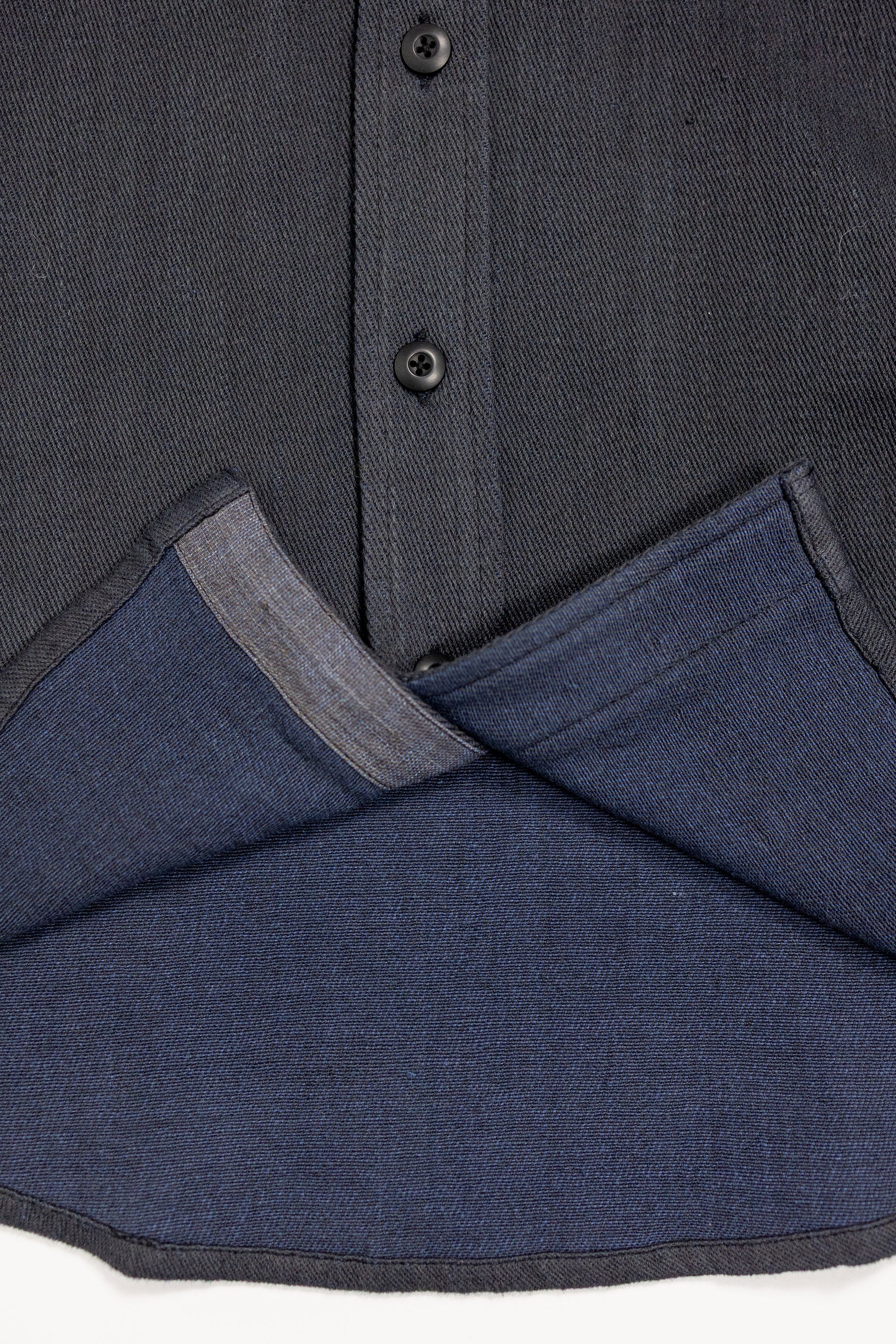 Indi + Ash Ames Workshirt - Iron/Indigo Handwoven Denim
