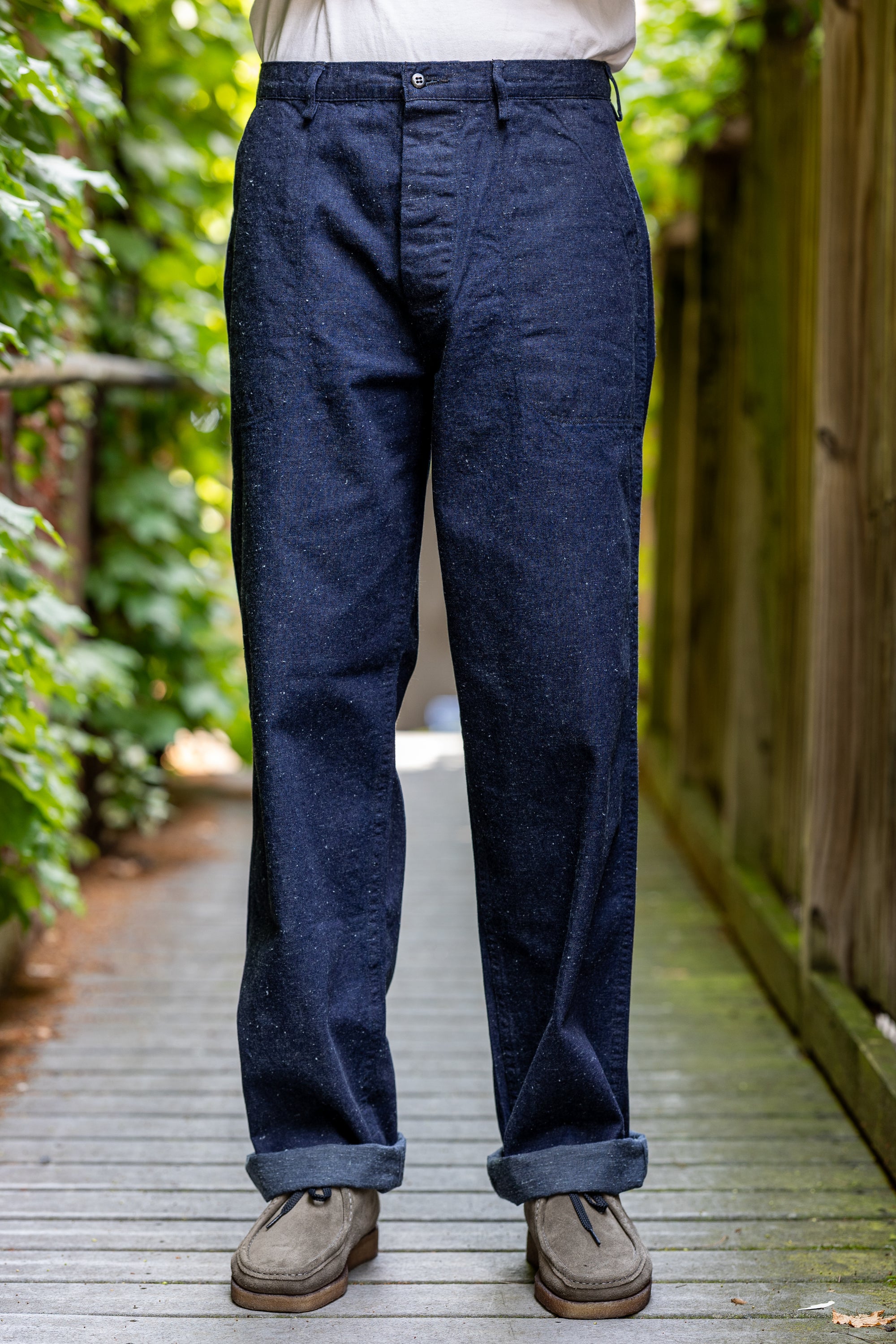 TCB Jeans Seamens Trousers - 10oz Neppy Denim Indigo One Wash