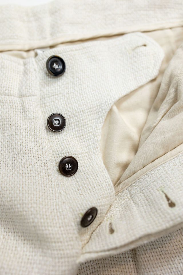 Hansen Garments Bobby Wide Pleated Trousers - Off White Gauze