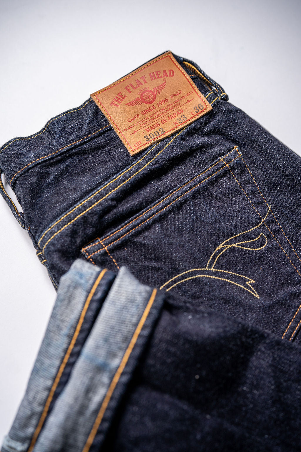 The Flat Head FN-3002 Slim Tapered - 14.5oz Selvedge Denim (One Washed)