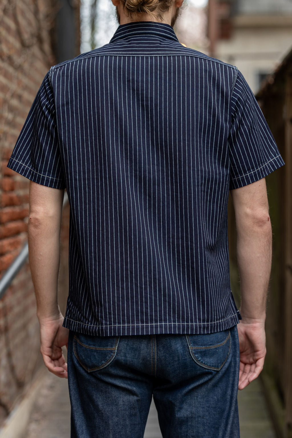 Iron Heart IHSH-416-IND 10oz Wabash Short Sleeved Mechanic Shirt - Indigo