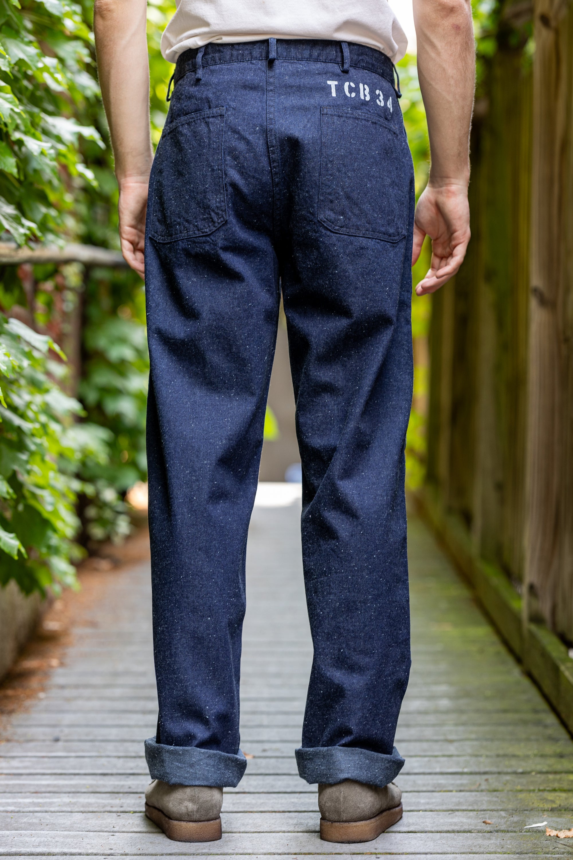 TCB Jeans Seamens Trousers - 10oz Neppy Denim Indigo One Wash