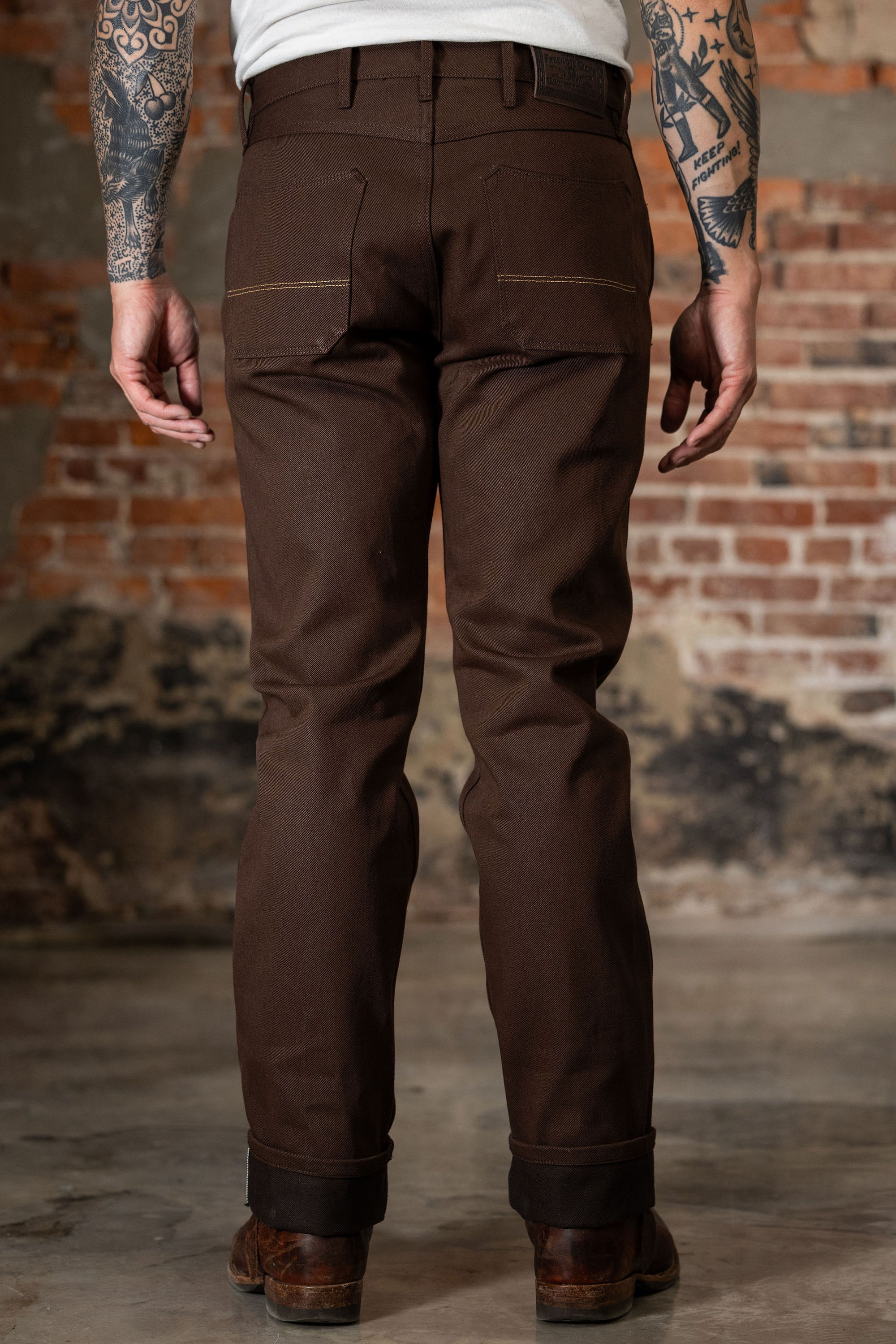 Freenote Cloth Wilkes - 15oz Dark Brown Denim