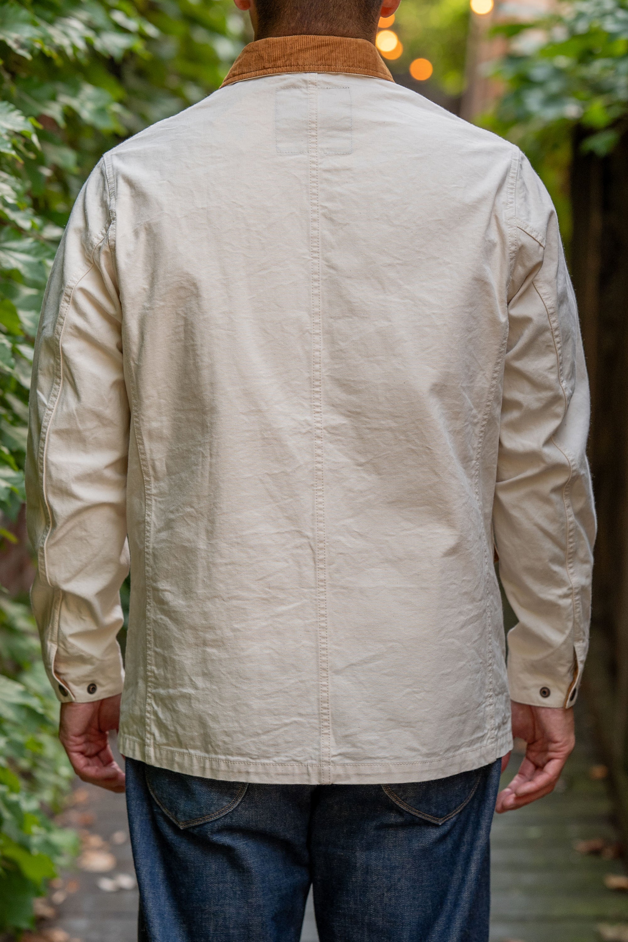 Iron Heart IHJ-148-IVO 10oz Kurashikizome Organic Cotton Duck Chore Jacket - Ivory
