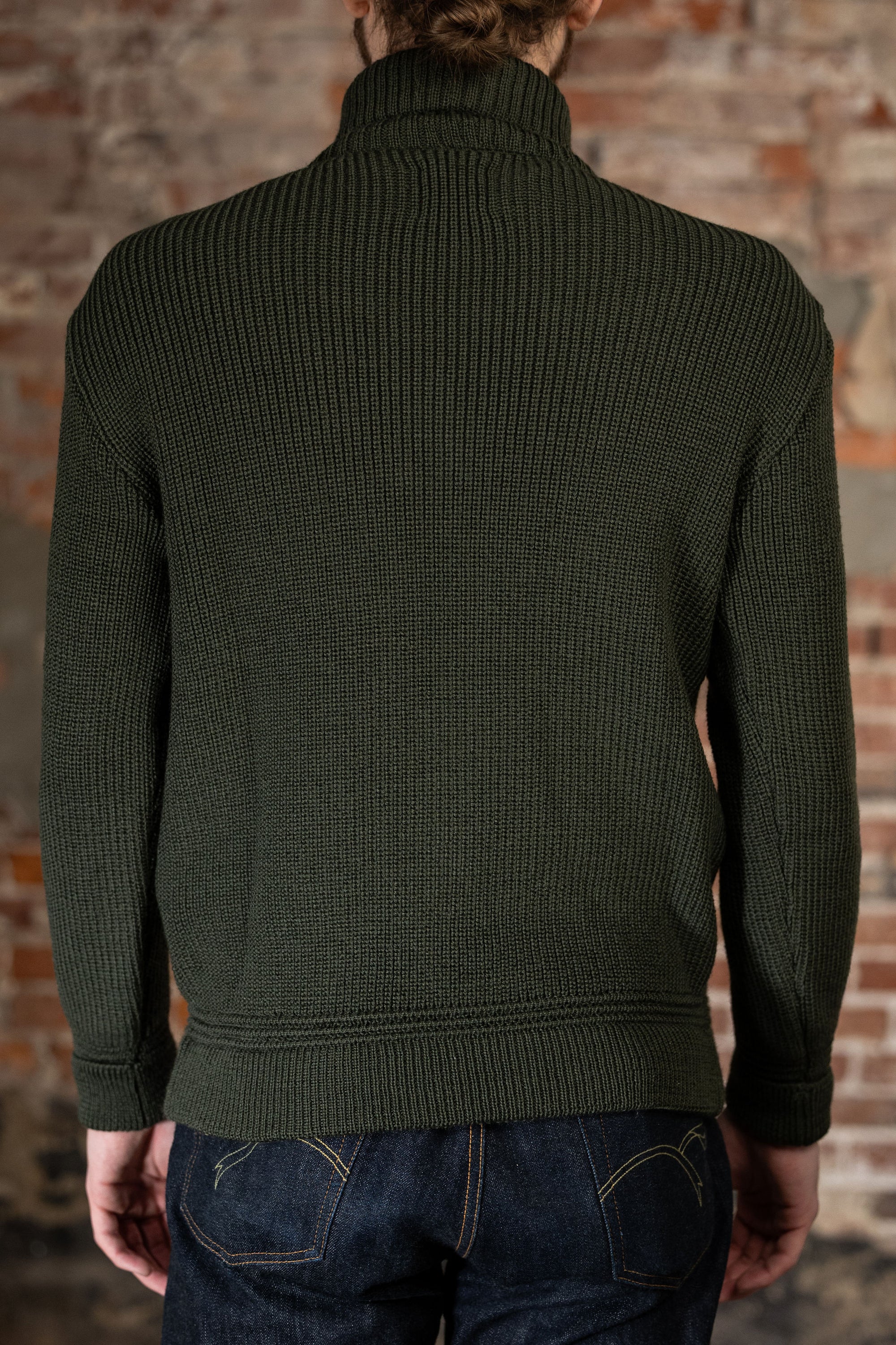Heimat Textil Boat Roll Neck - Military Green