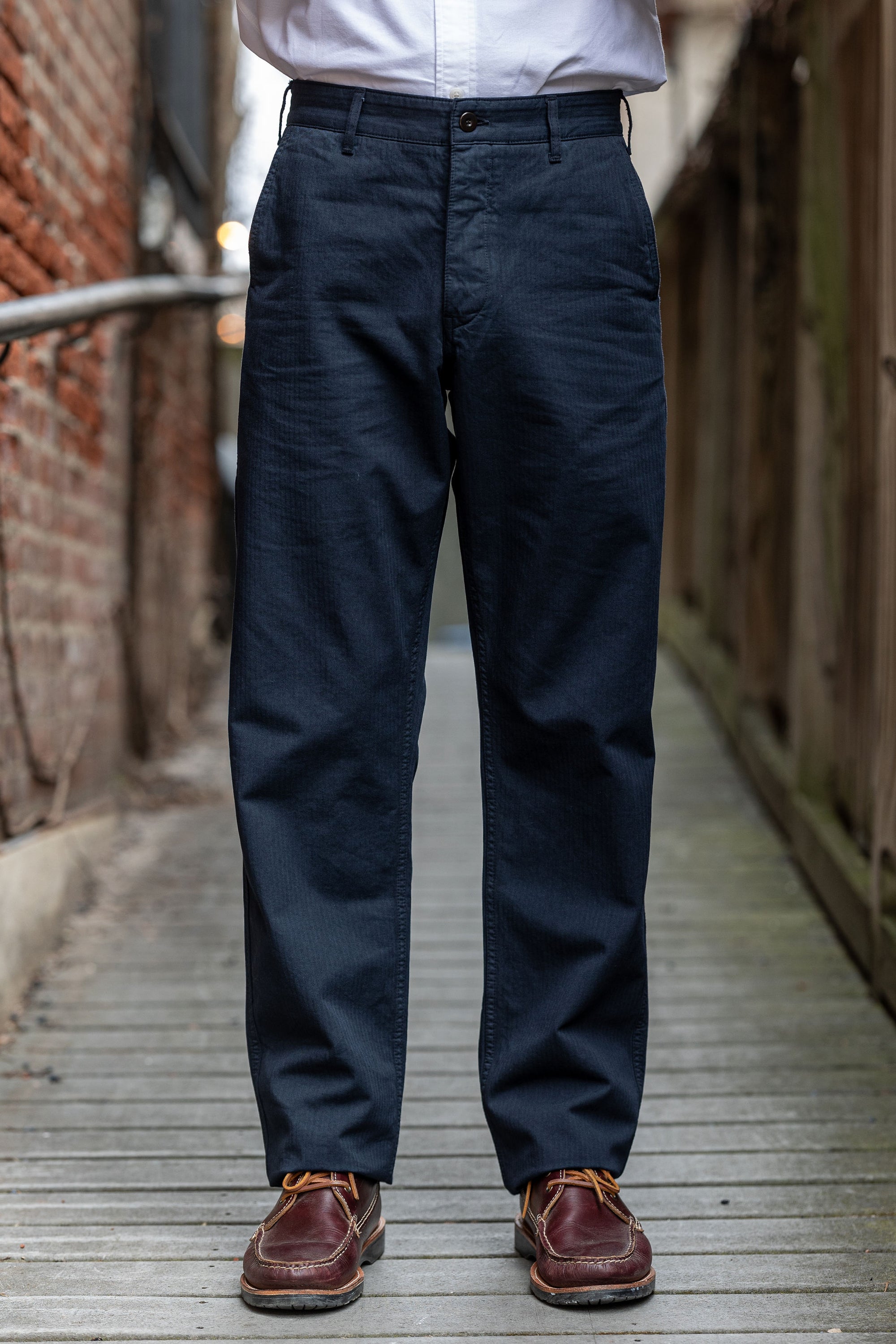 Heimat Textil Journey Pant - Herringbone Ink
