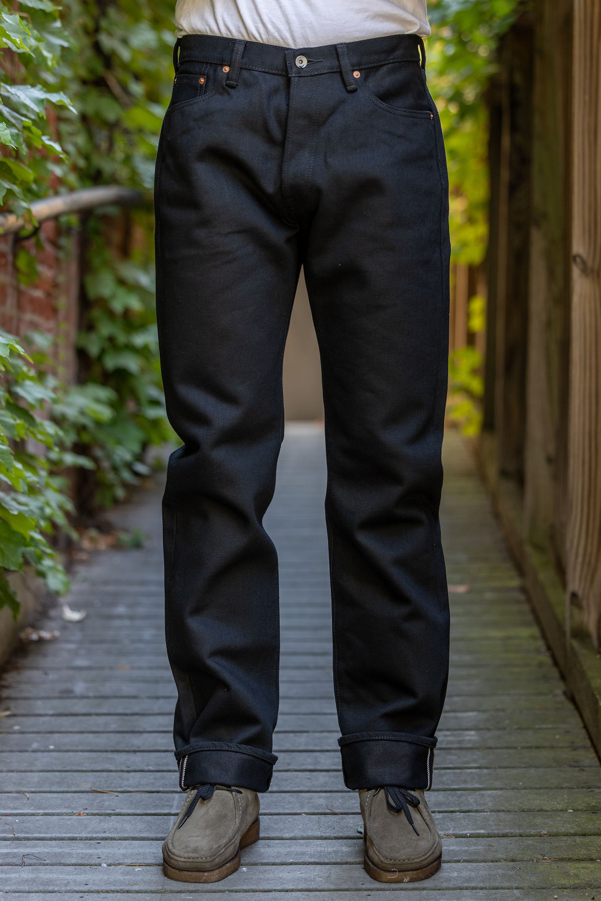 Iron Heart IH-888S-SB Superblack Non-Fade 21oz. Selvedge Denim - Tapered Cut