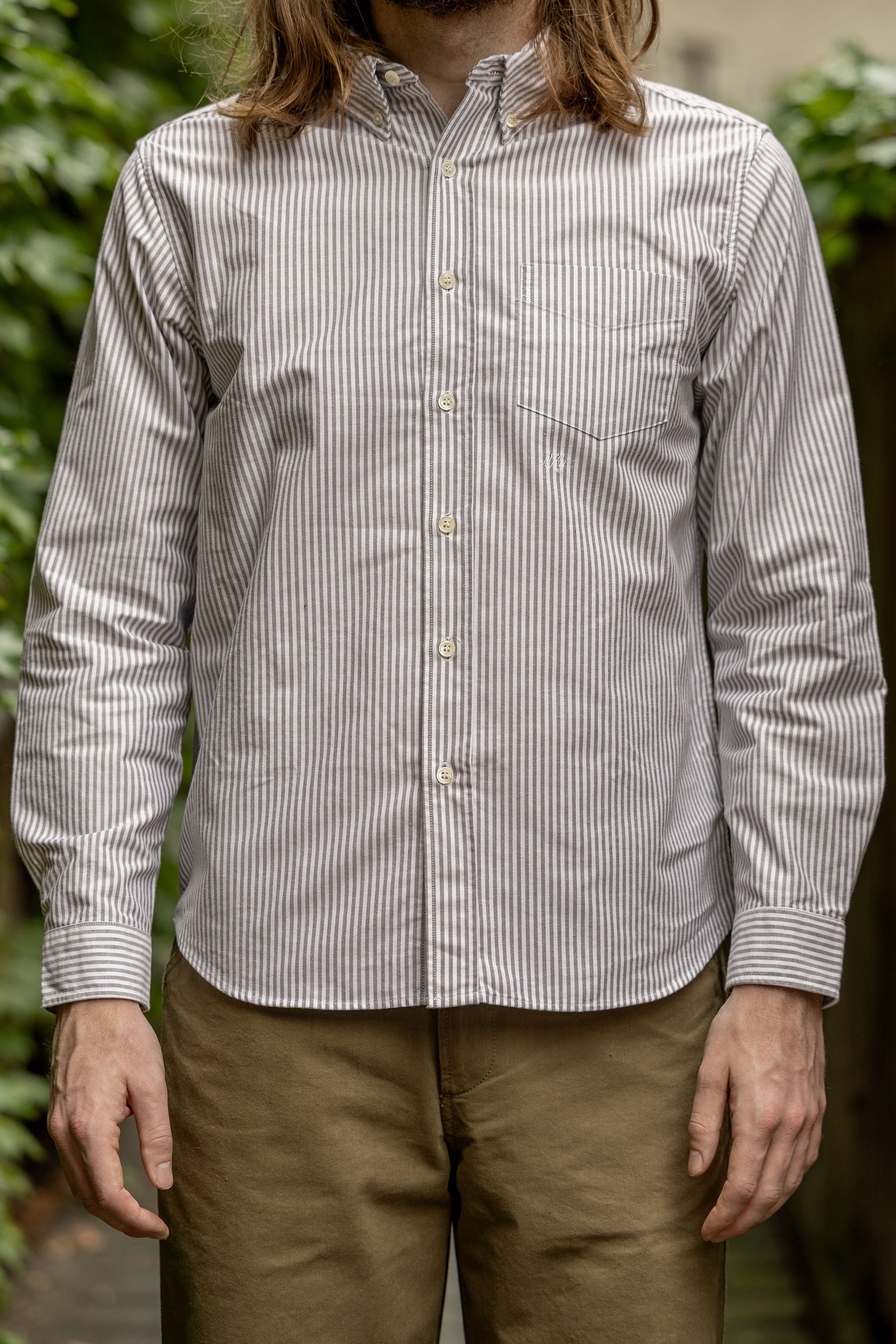 Knickerbocker "Beefy" Cotton Oxford - Brown Stripe