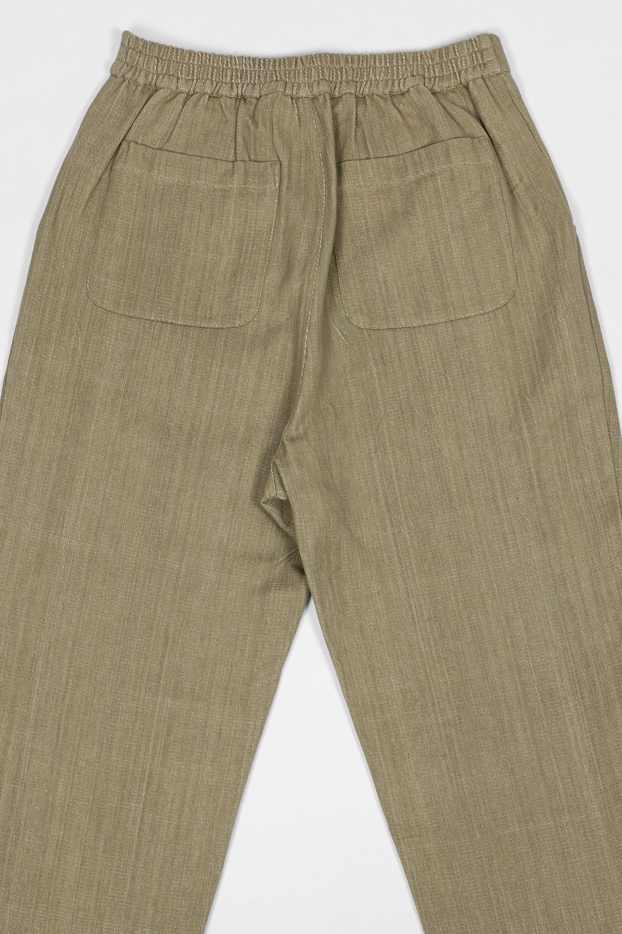 Indi + Ash Nico Pant - Olive Drab Handwoven Denim
