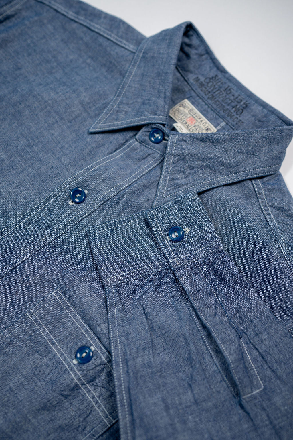 Buzz Rickson's BR25995 Chambray Work Shirt - Blue