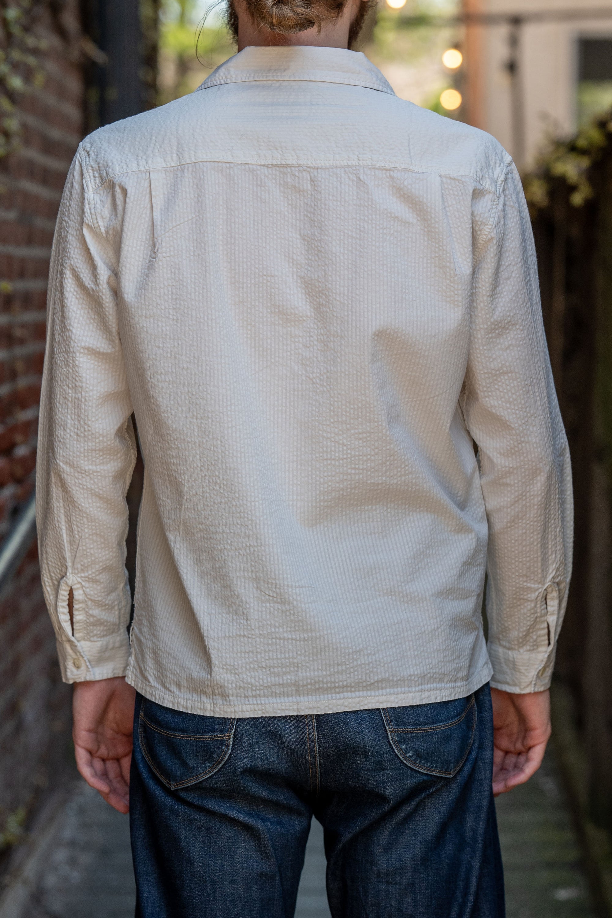 Knickerbocker Fulton Seersucker Shirt - Bone